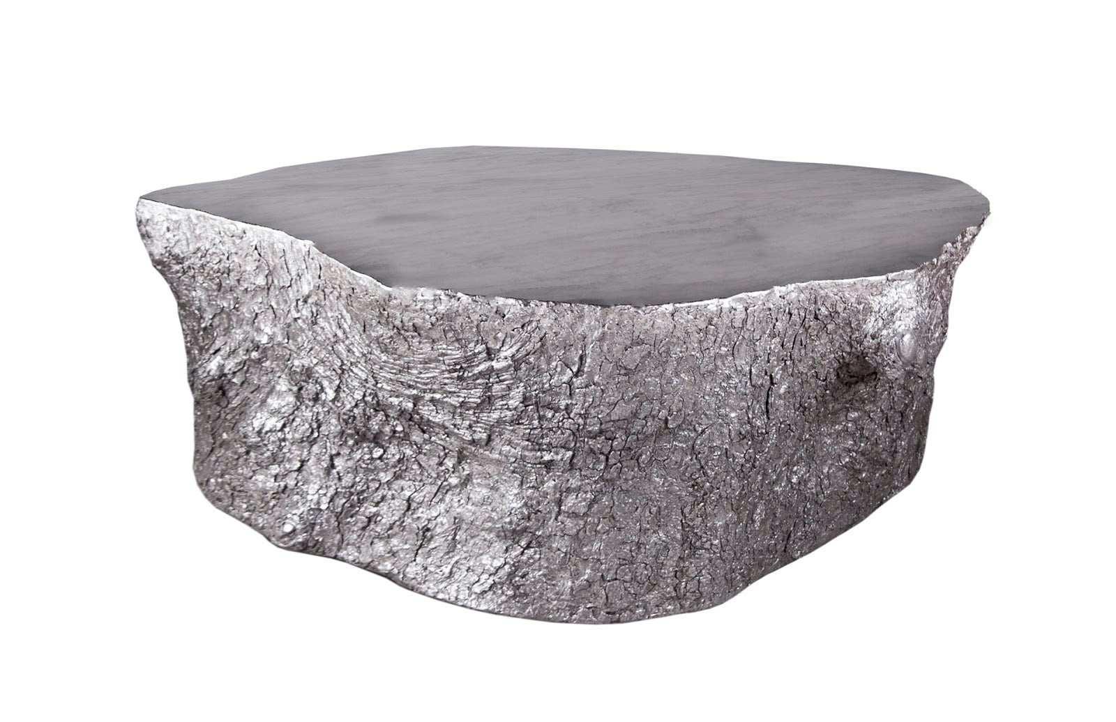 Bark Coffee Table, Silver Leaf - Frankwebs