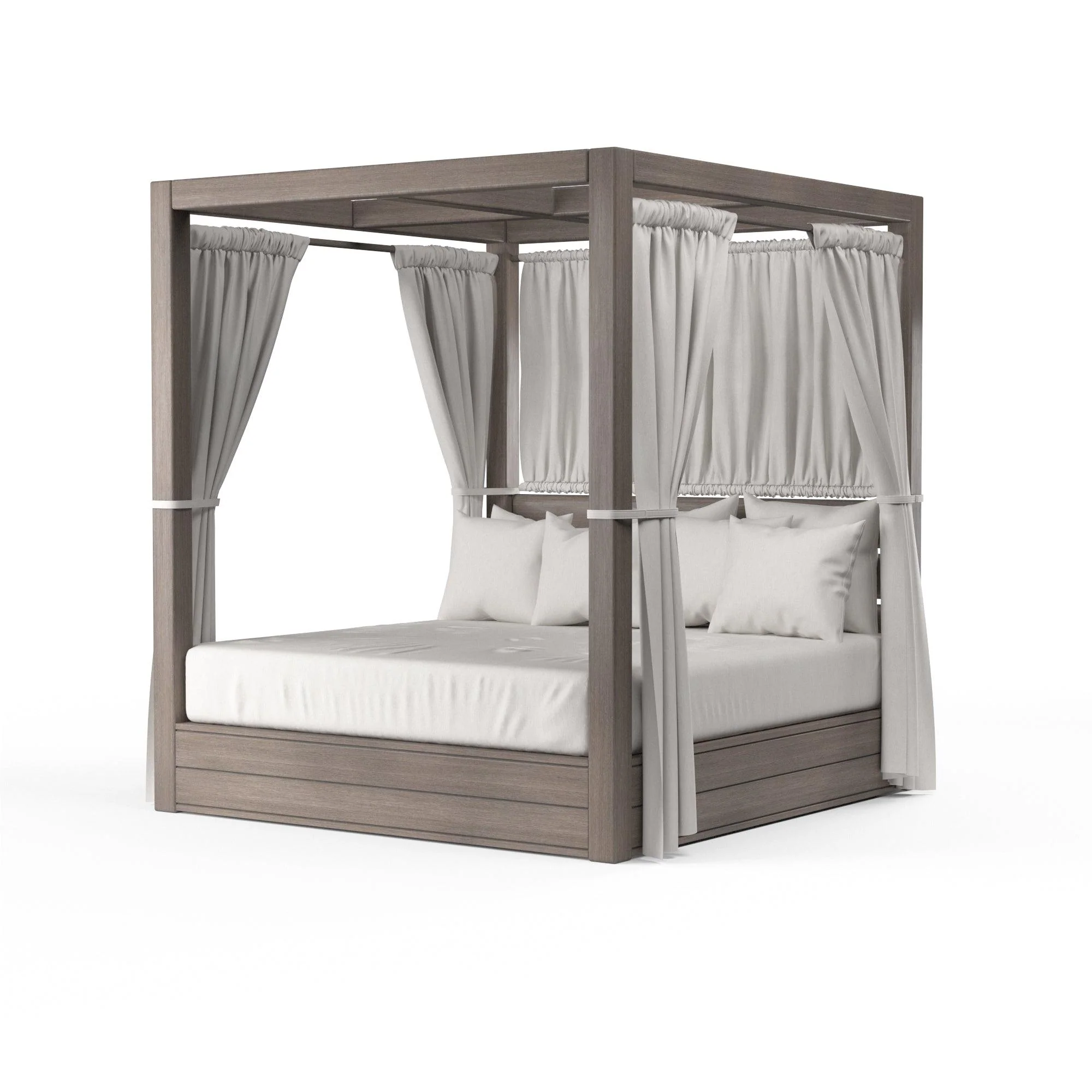 Laguna Resort King Daybed in Canvas Flax, No Welt - Frankwebs