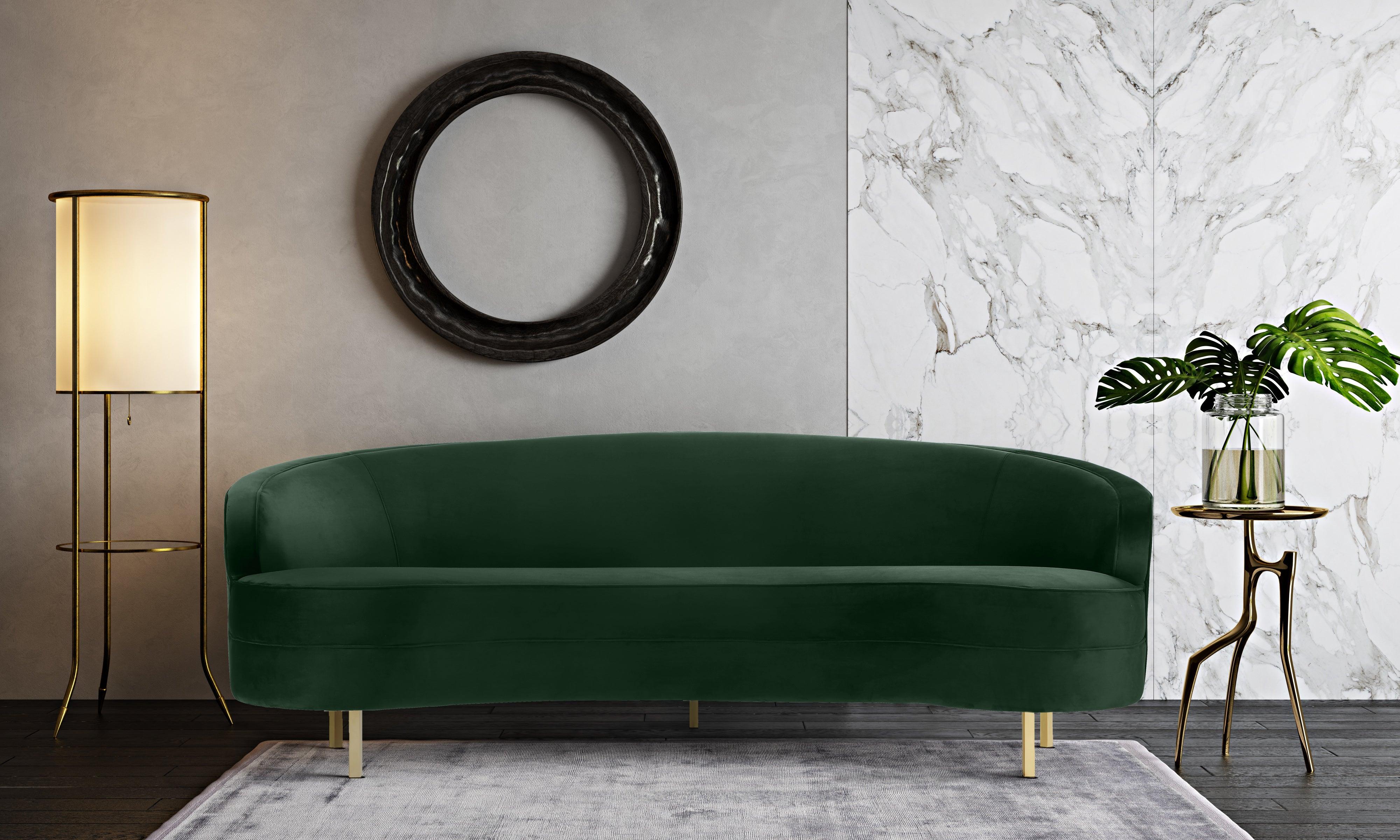 Baila Forest Green Velvet Sofa - Frankwebs