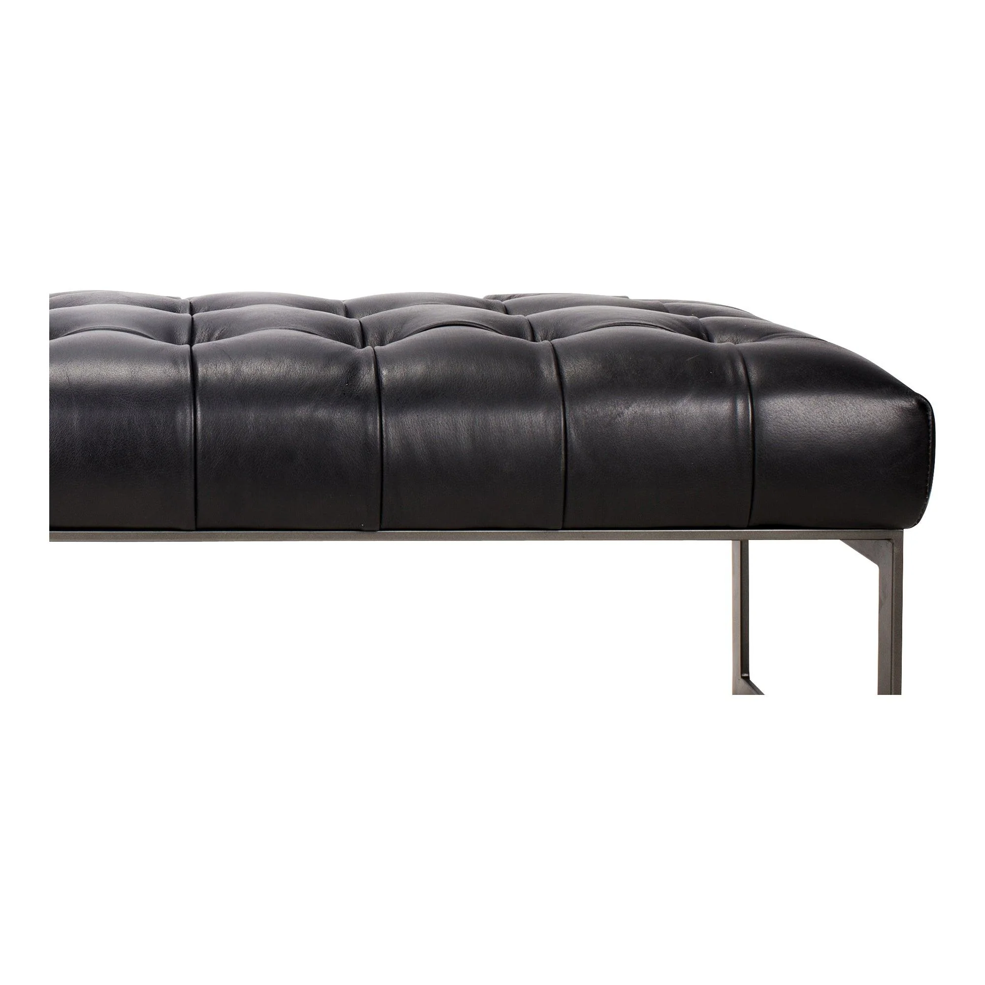 Wyatt Leather Bench Black - Frankwebs