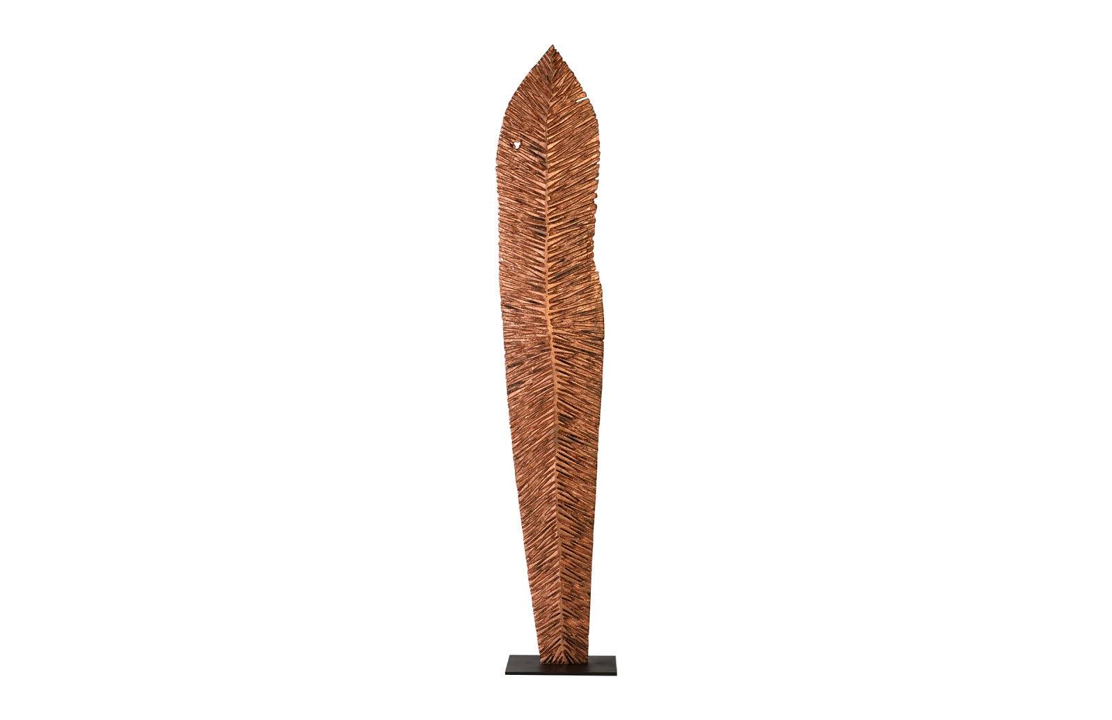 Carved Leaf on Stand, Copper Leaf, XL - Frankwebs