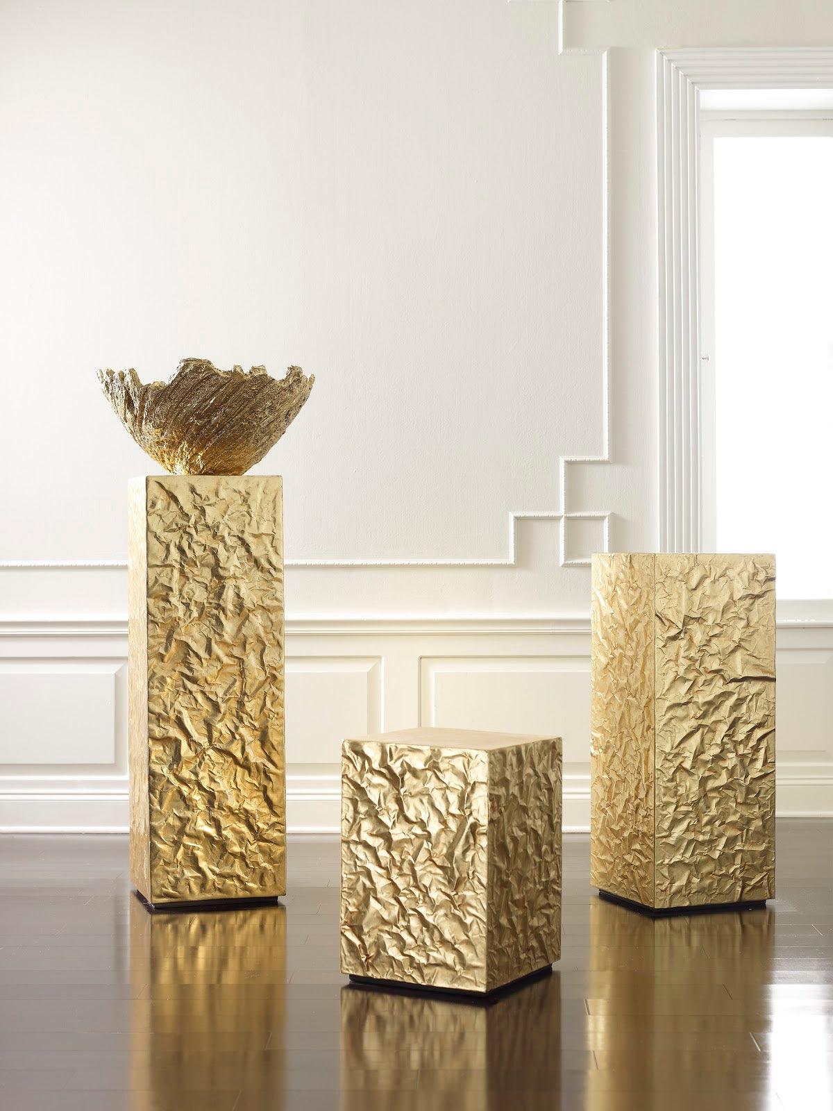 Crumpled Pedestal, Gold, SM - Frankwebs