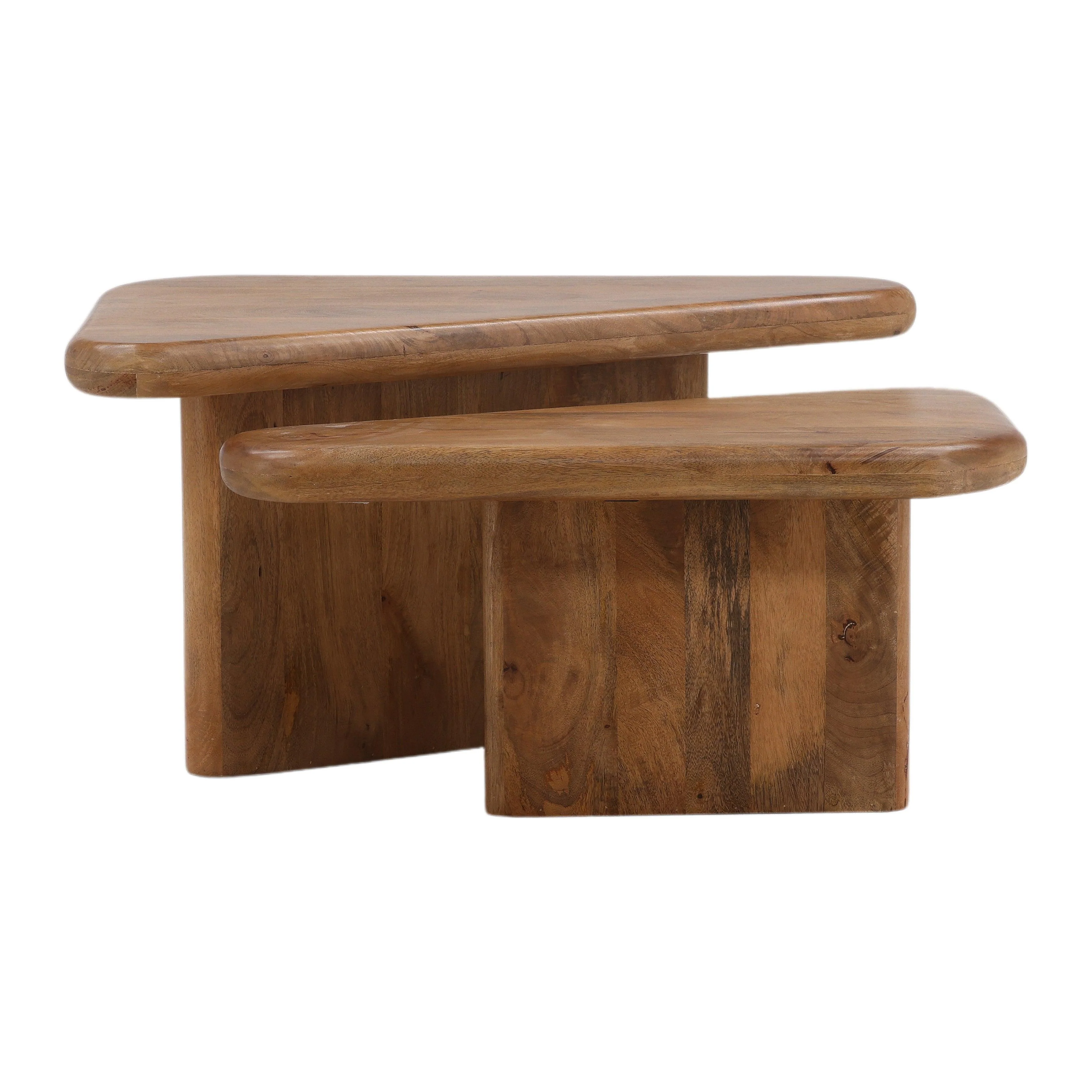 Sasha Coffee Table Set of 2 Brown - Frankwebs