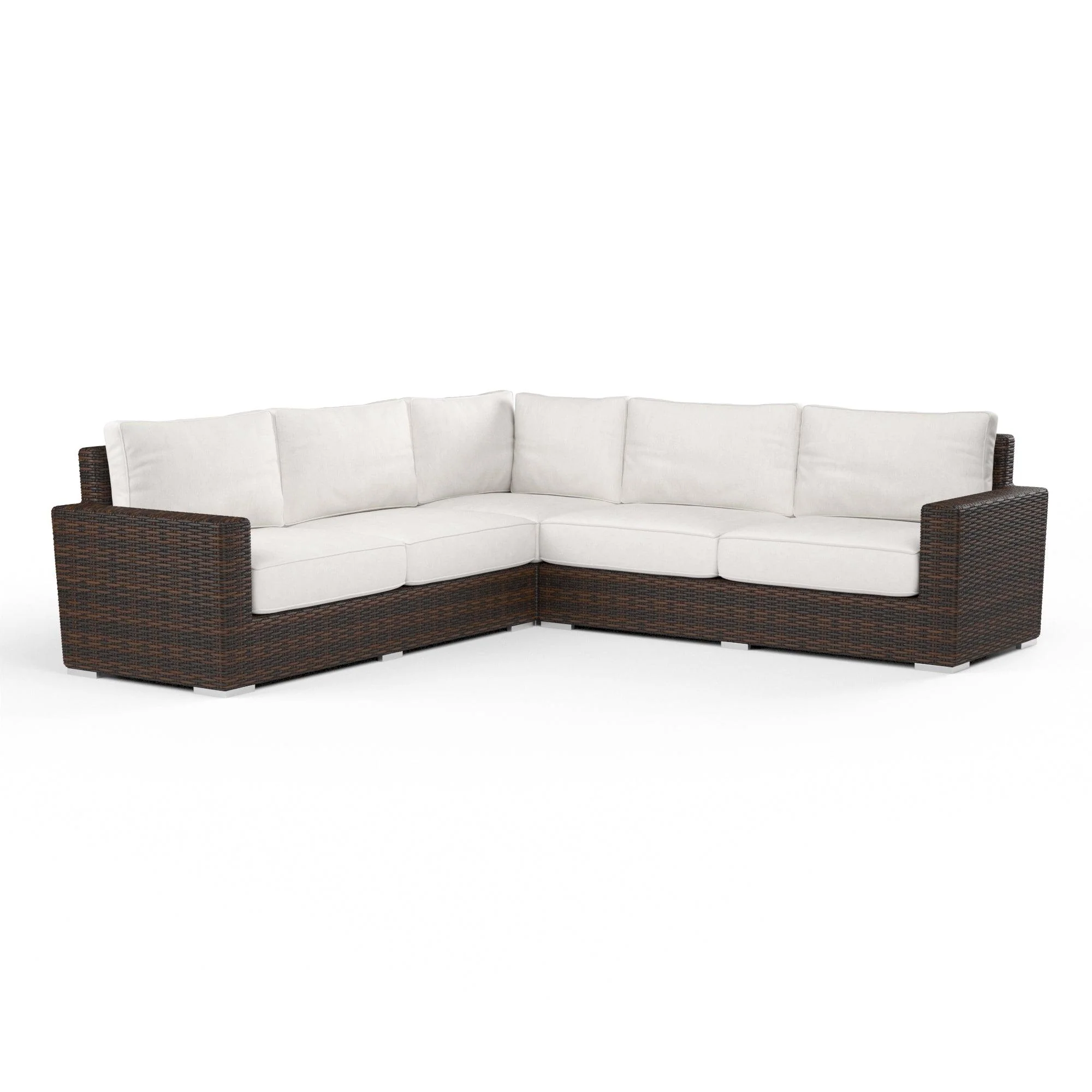 Montecito Sectional in Canvas Flax w/ Self Welt - Frankwebs