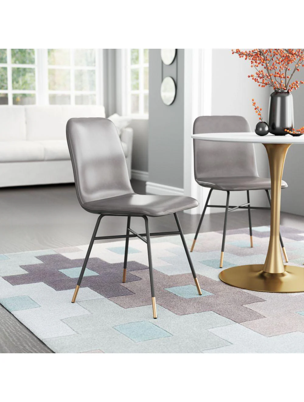 Var Dining Chair (Set of 2) Gray - Frankwebs