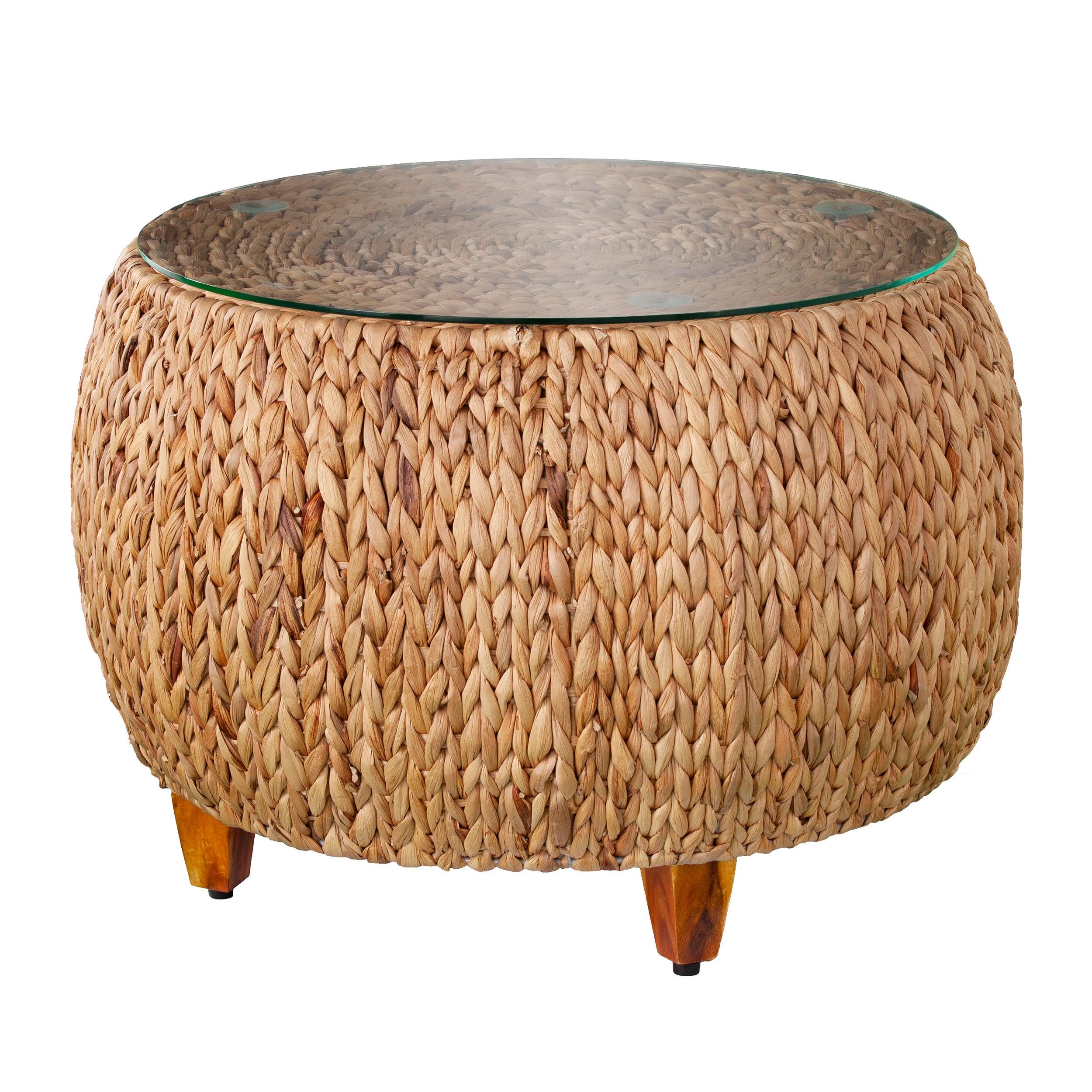 Jokobe Round Water Hyacinth Cocktail Table - Frankwebs