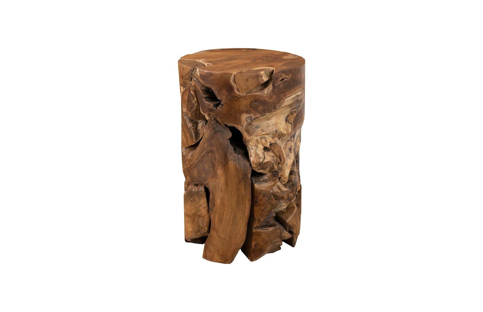 Teak Slice Pedestal, Round - Frankwebs