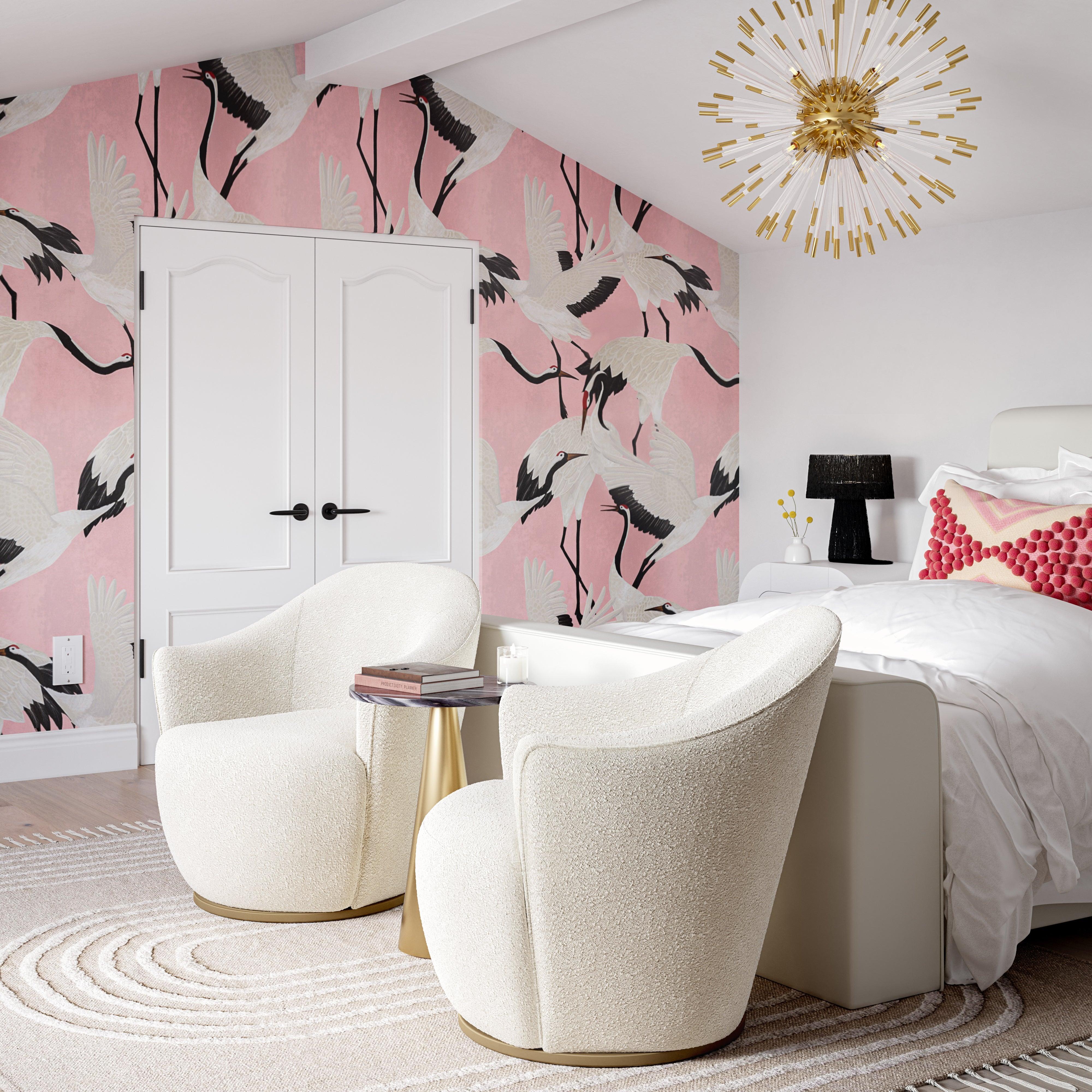 Skyla Boucle Swivel Chair - Frankwebs