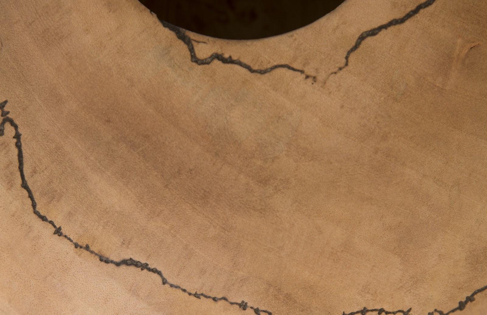 Lightning Vase, Mango Wood, Low 13