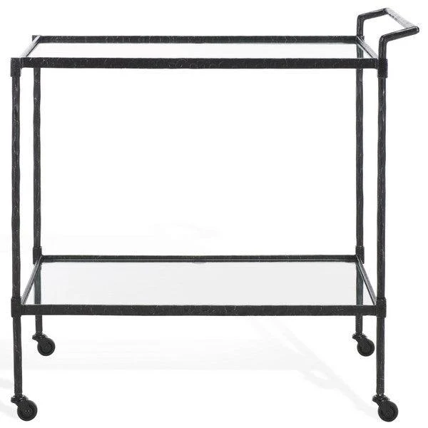 Isabellina Metal And Glass Bar Cart - Frankwebs