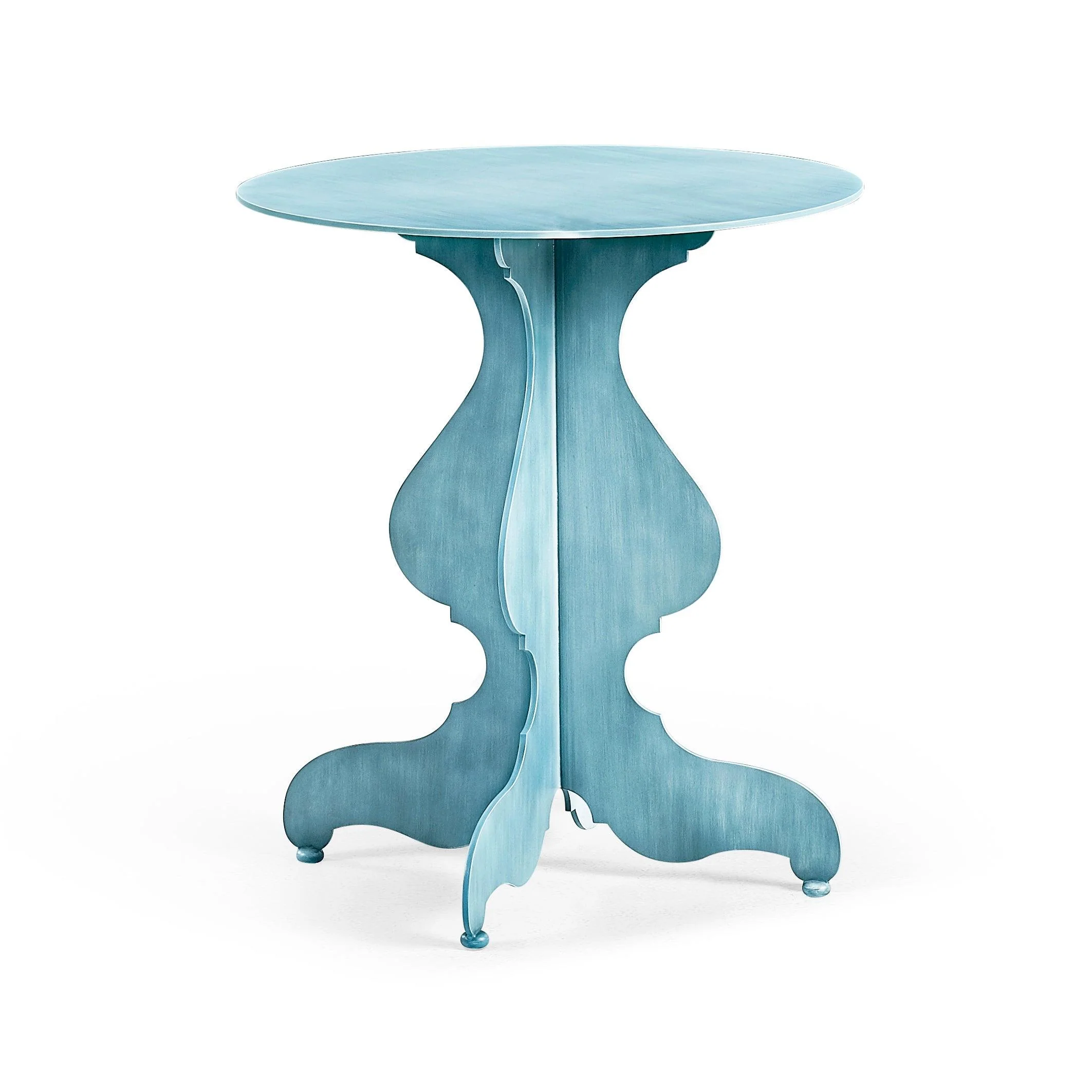 White Asperitas Spot Table in Danish Blue - Frankwebs