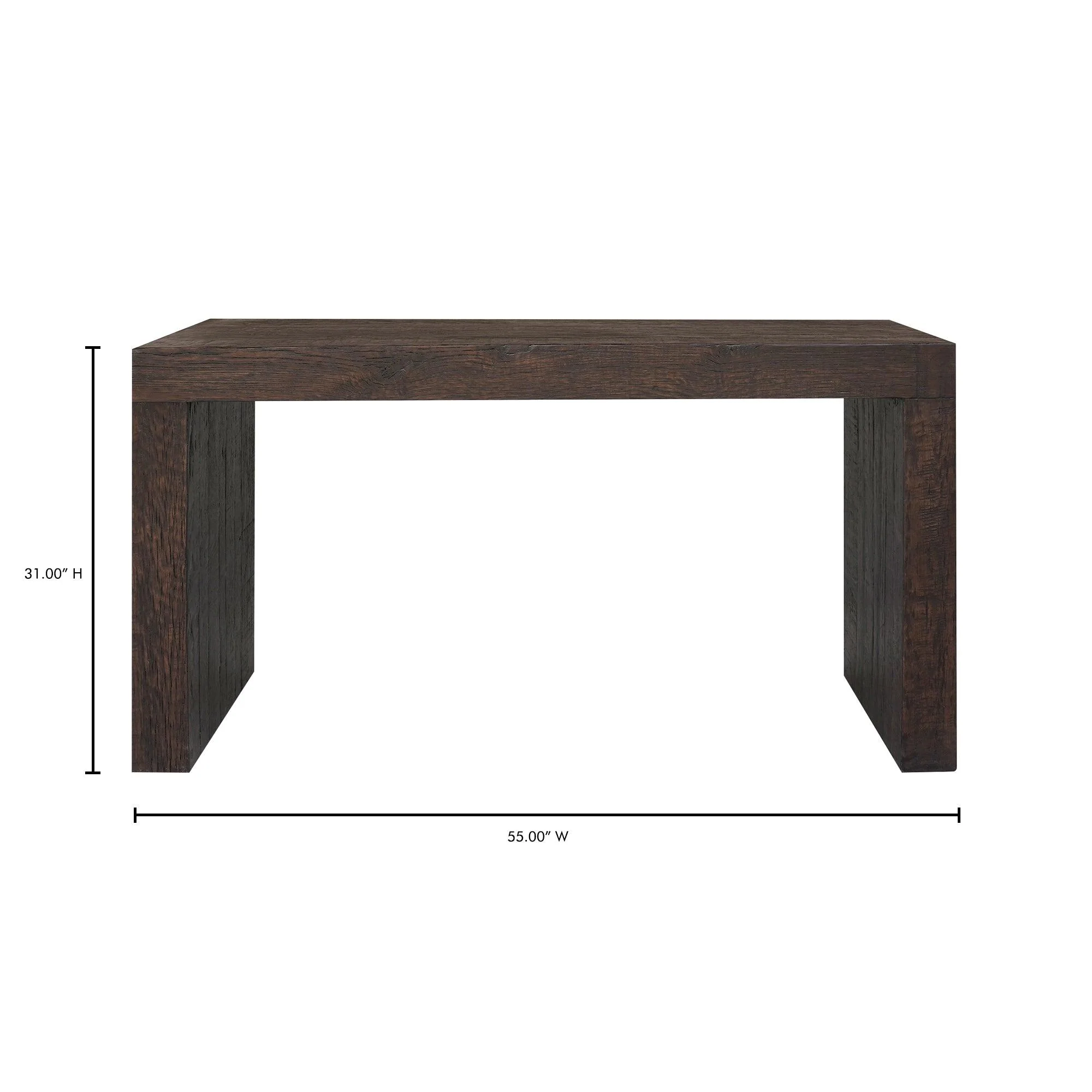 Evander Console Table Rustic Brown - Frankwebs