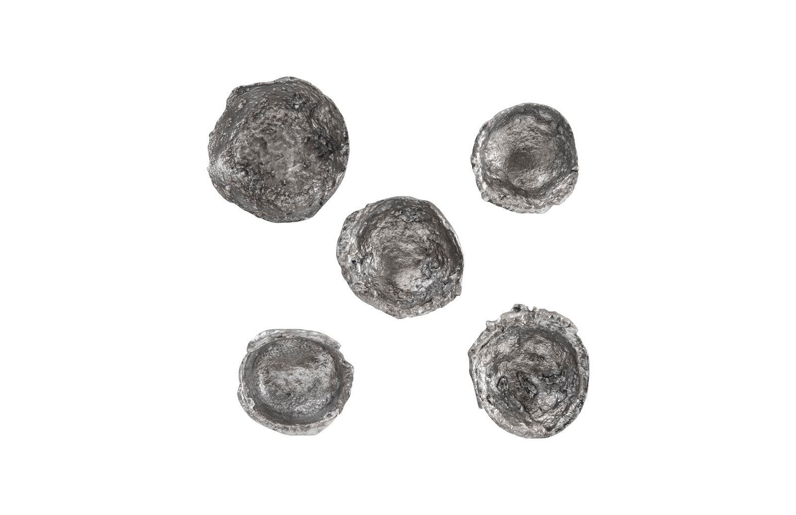Splash Wall Bowls, Silver Leaf, Set of 5 - Frankwebs