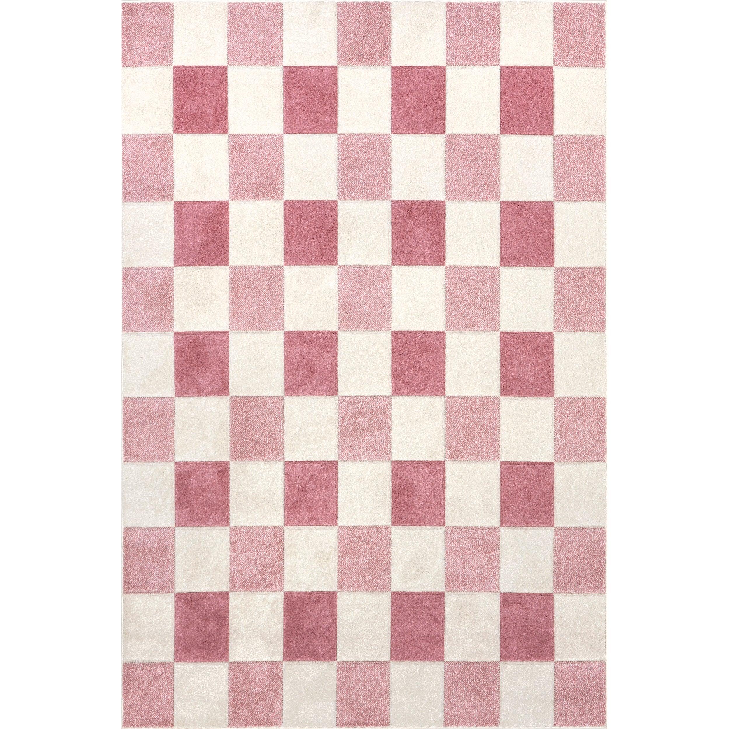 Aubrey Checkered Kids Area Rug - Frankwebs