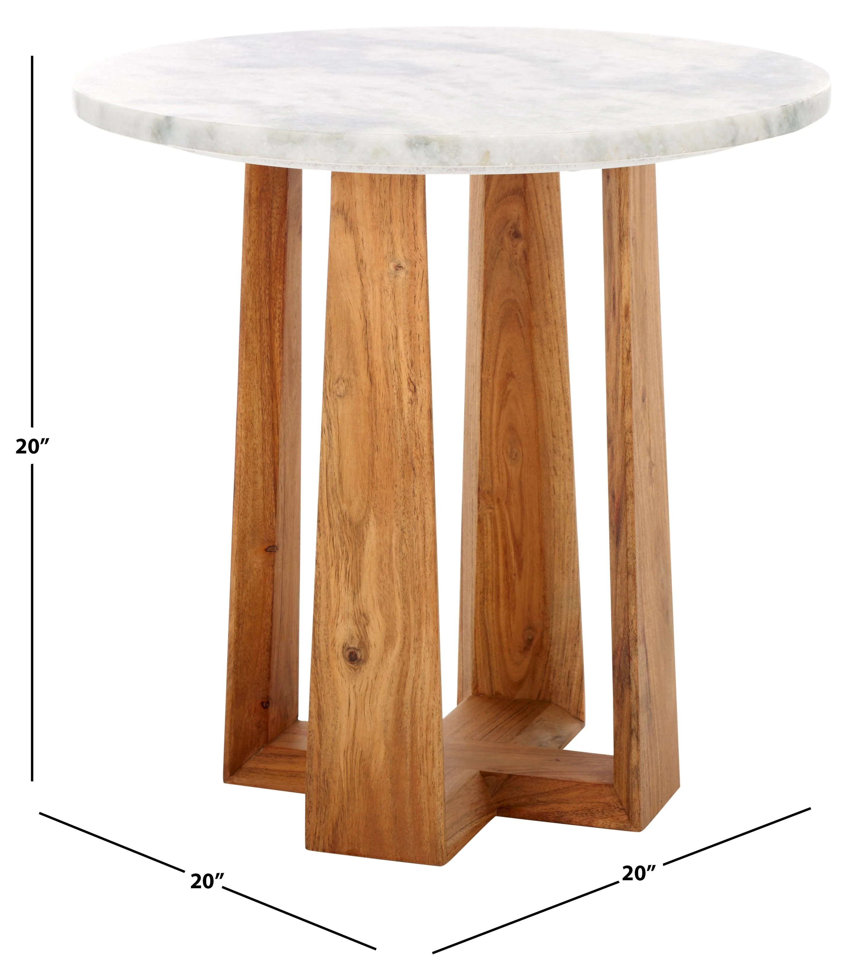 TRENTON ROUND MARBLE TOP ACCENT TABLE - Frankwebs