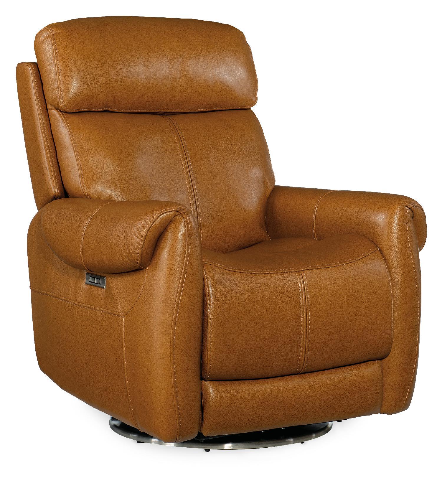 Sterling Swivel Power Recliner with Power Headrest - Frankwebs