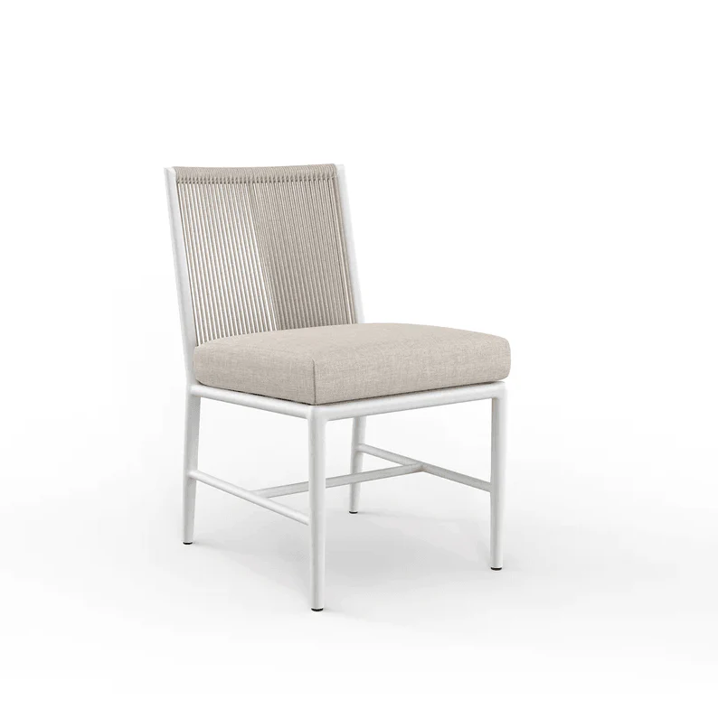 Sabbia Armless Dining Chair in Echo Ash, No Welt - Frankwebs