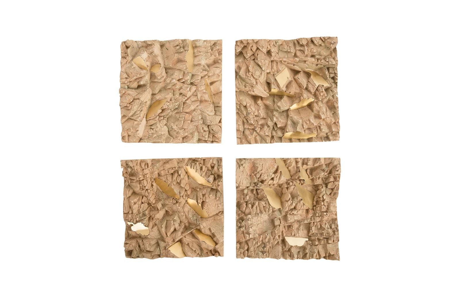 Rubble Wall Tile, Brass Accents - Frankwebs