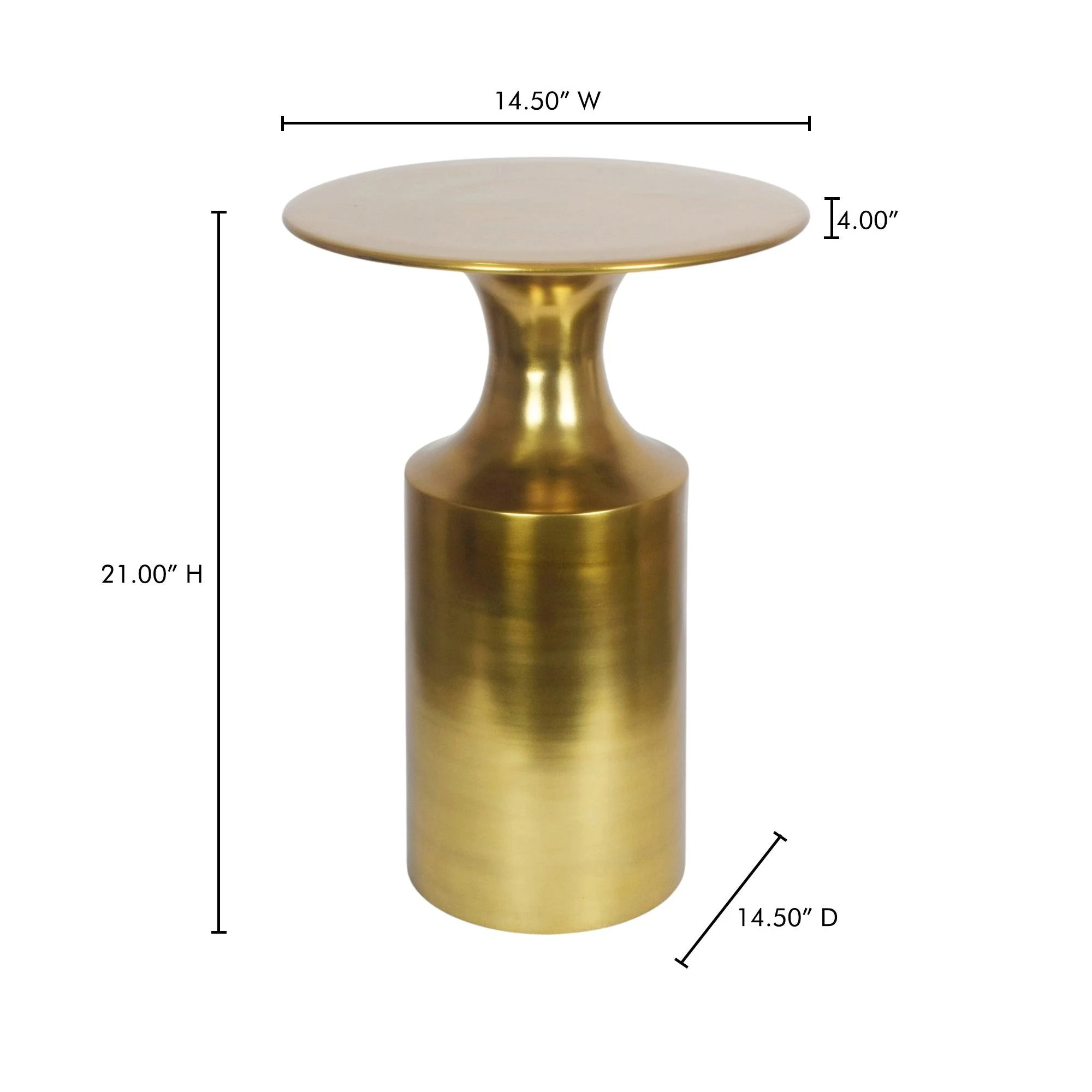Rassa Polished Gold Accent Table - Frankwebs