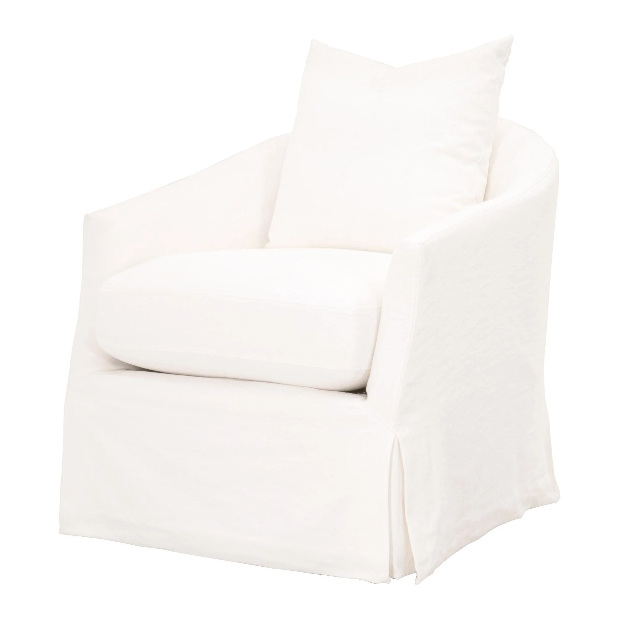 Faye Slipcover Swivel Club Chair - Frankwebs
