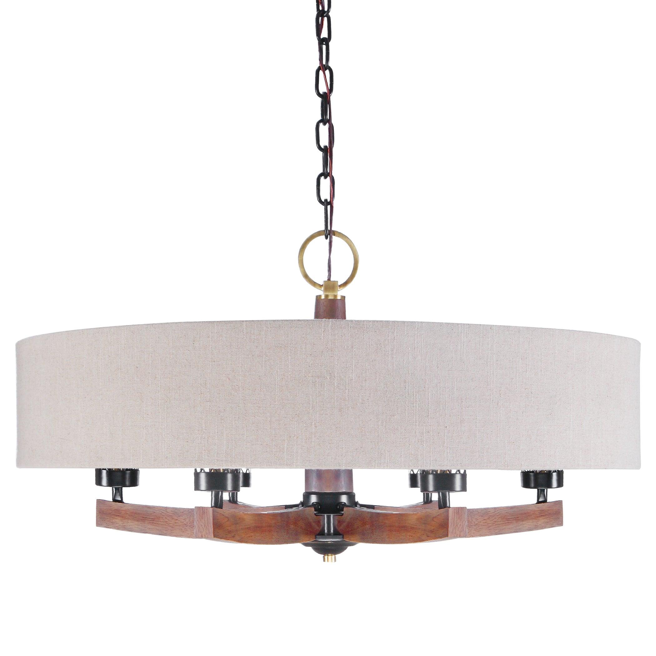 WOODALL 6 LIGHT DRUM CHANDELIER - Frankwebs