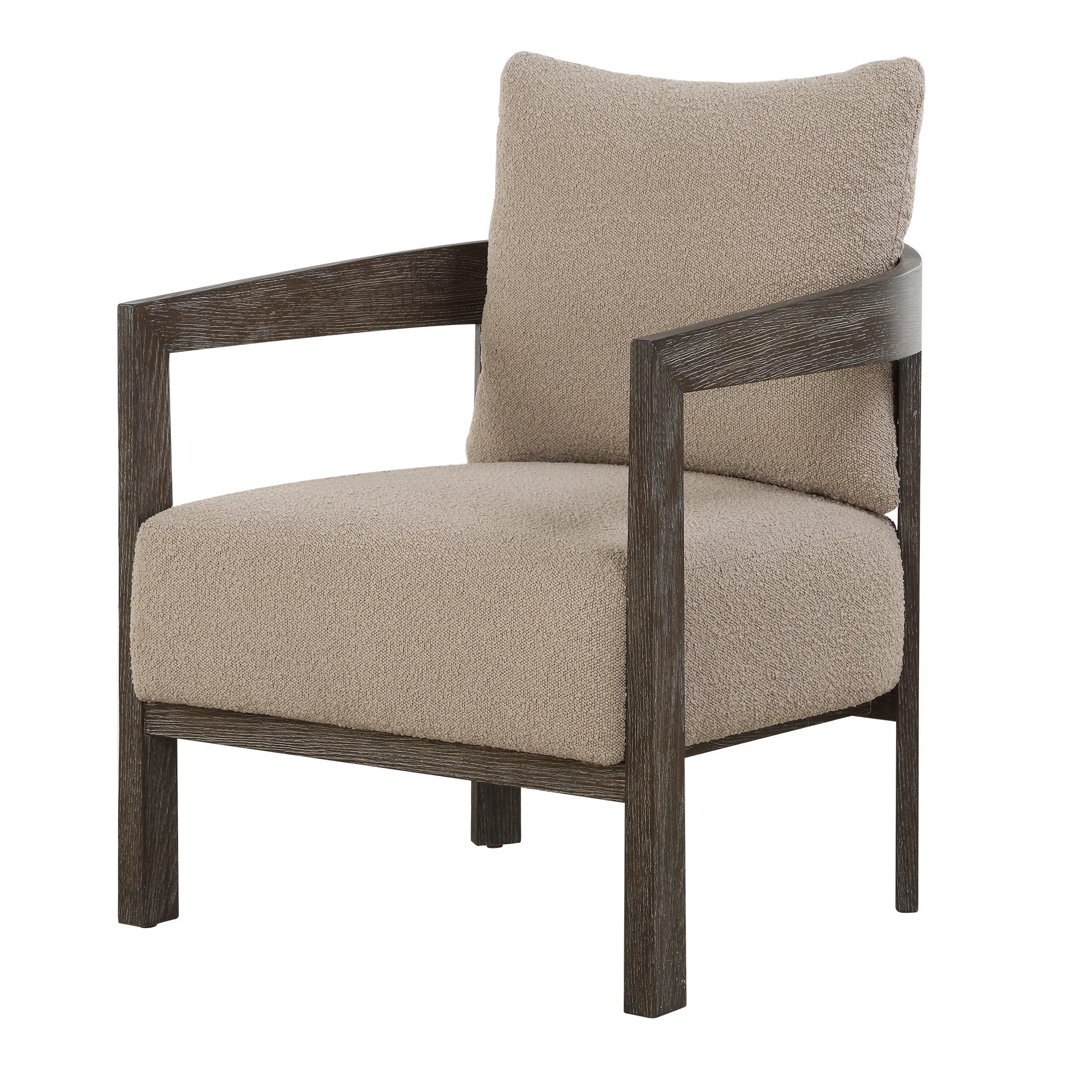 Sienna Sand Fabric Accent Chair - Frankwebs