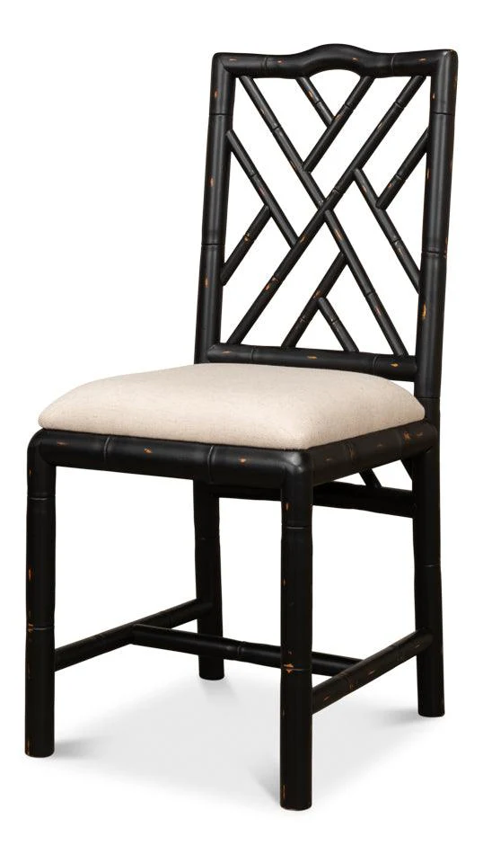 Brighton Bamboo Side Chair Black - Set of 2 - Frankwebs