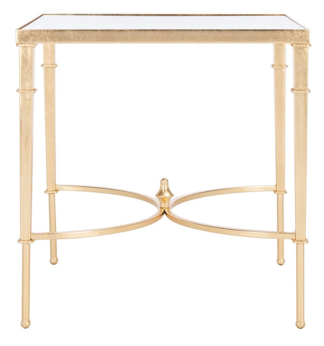 MENDEZ GOLD LEAF ACCENT TABLE - Frankwebs