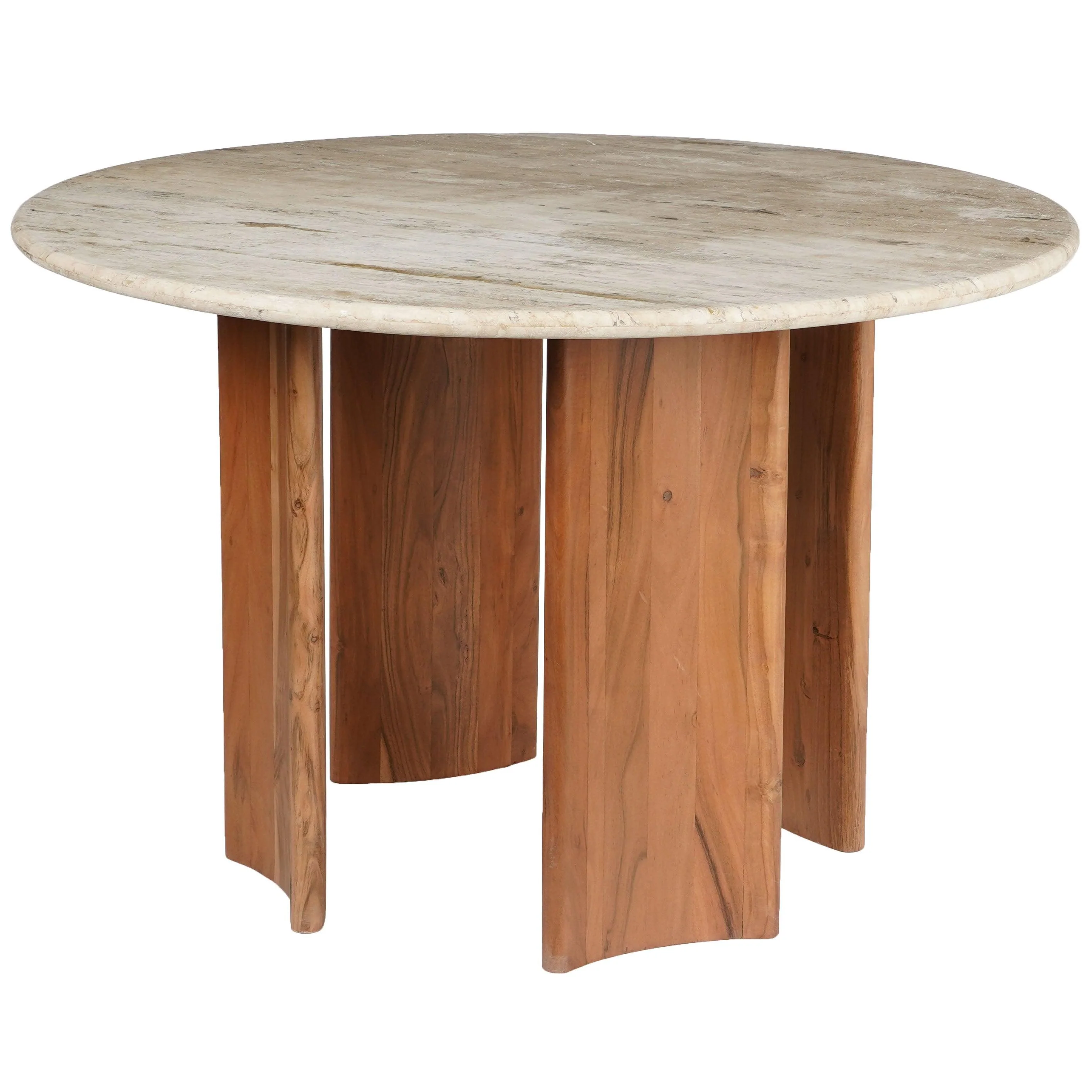 TRINSLY TRAVERTINE TOP DINING TABLE - Frankwebs