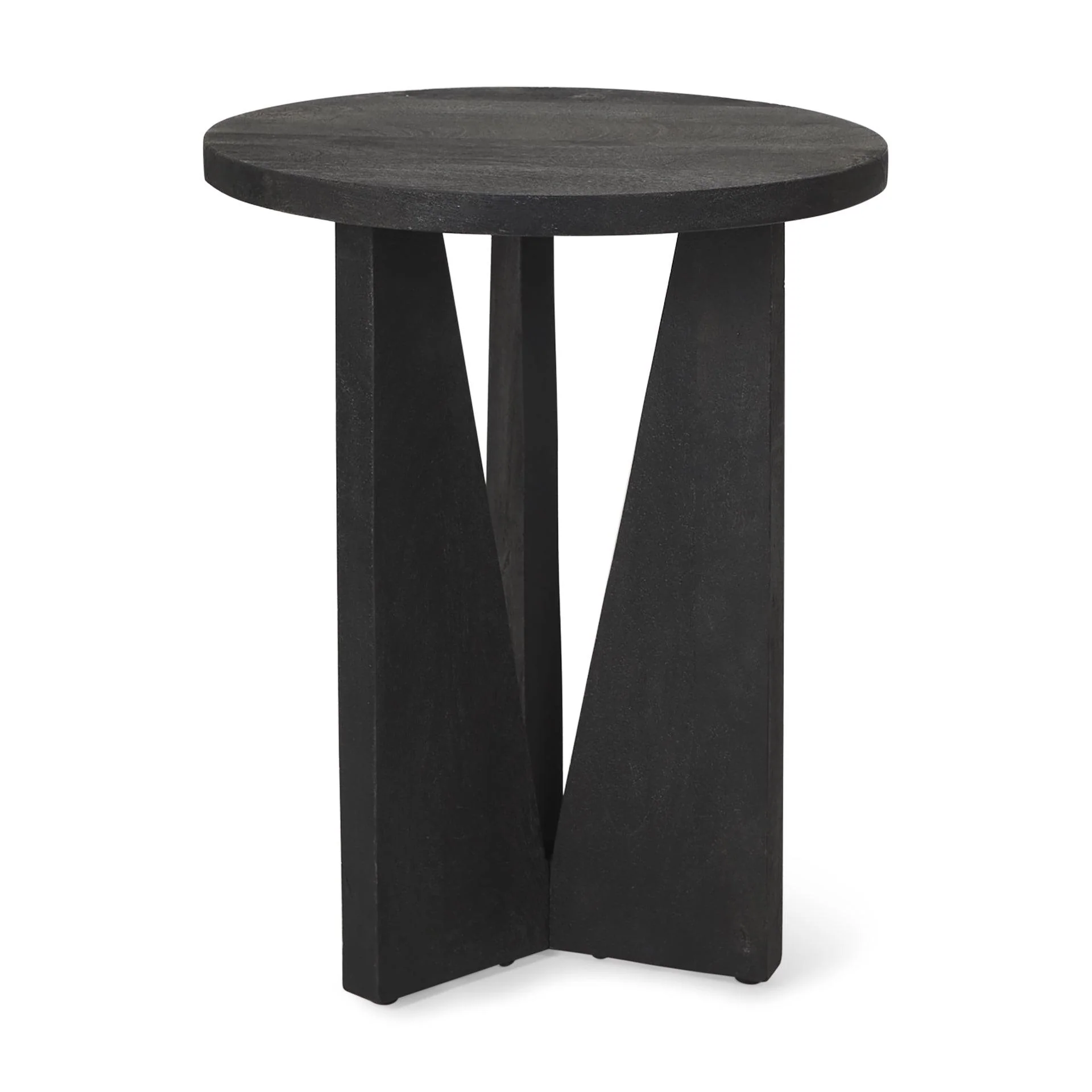 Mattius Black Wood Accent Table - Frankwebs