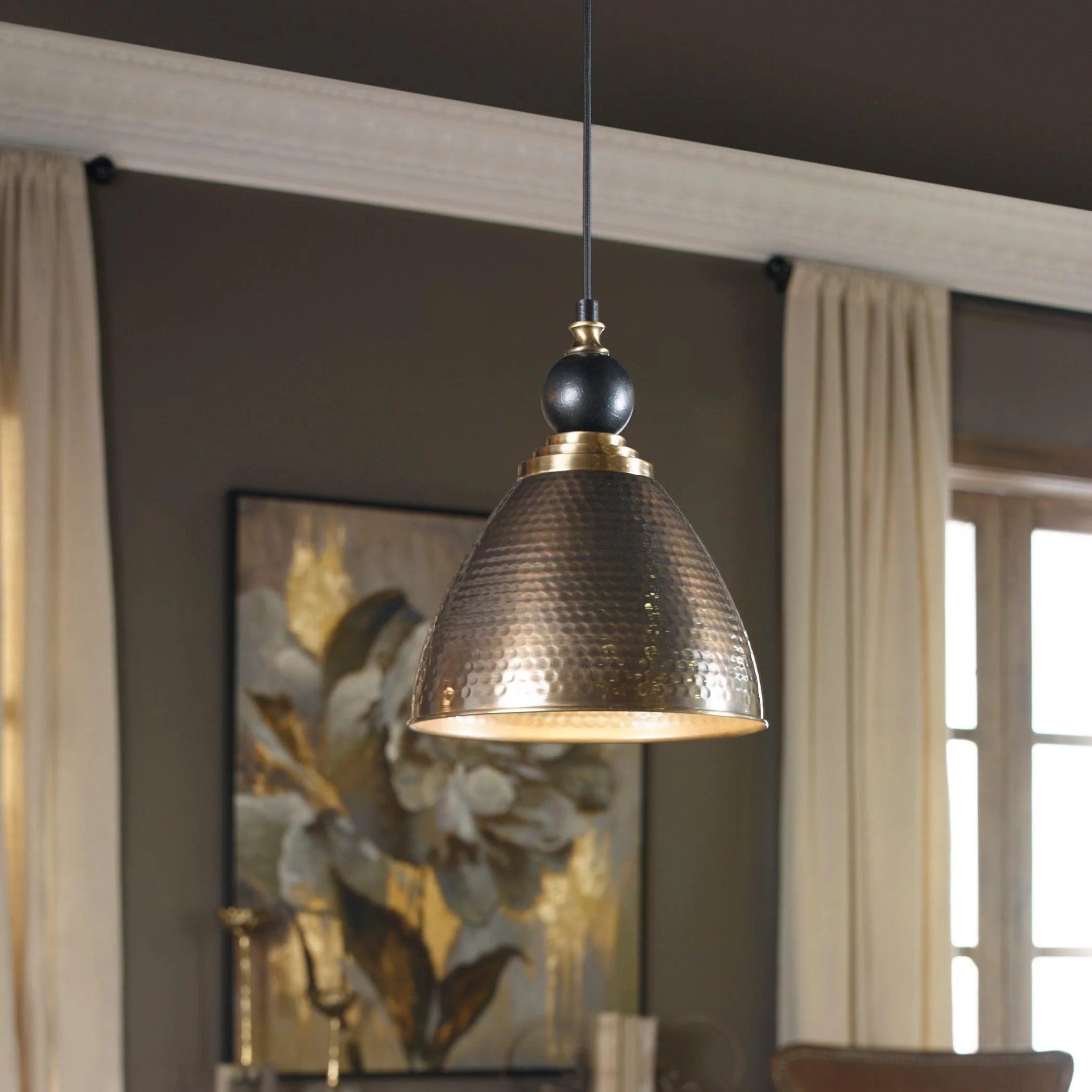 ADASTRA 1 LIGHT ANTIQUE BRASS PENDANT - Frankwebs