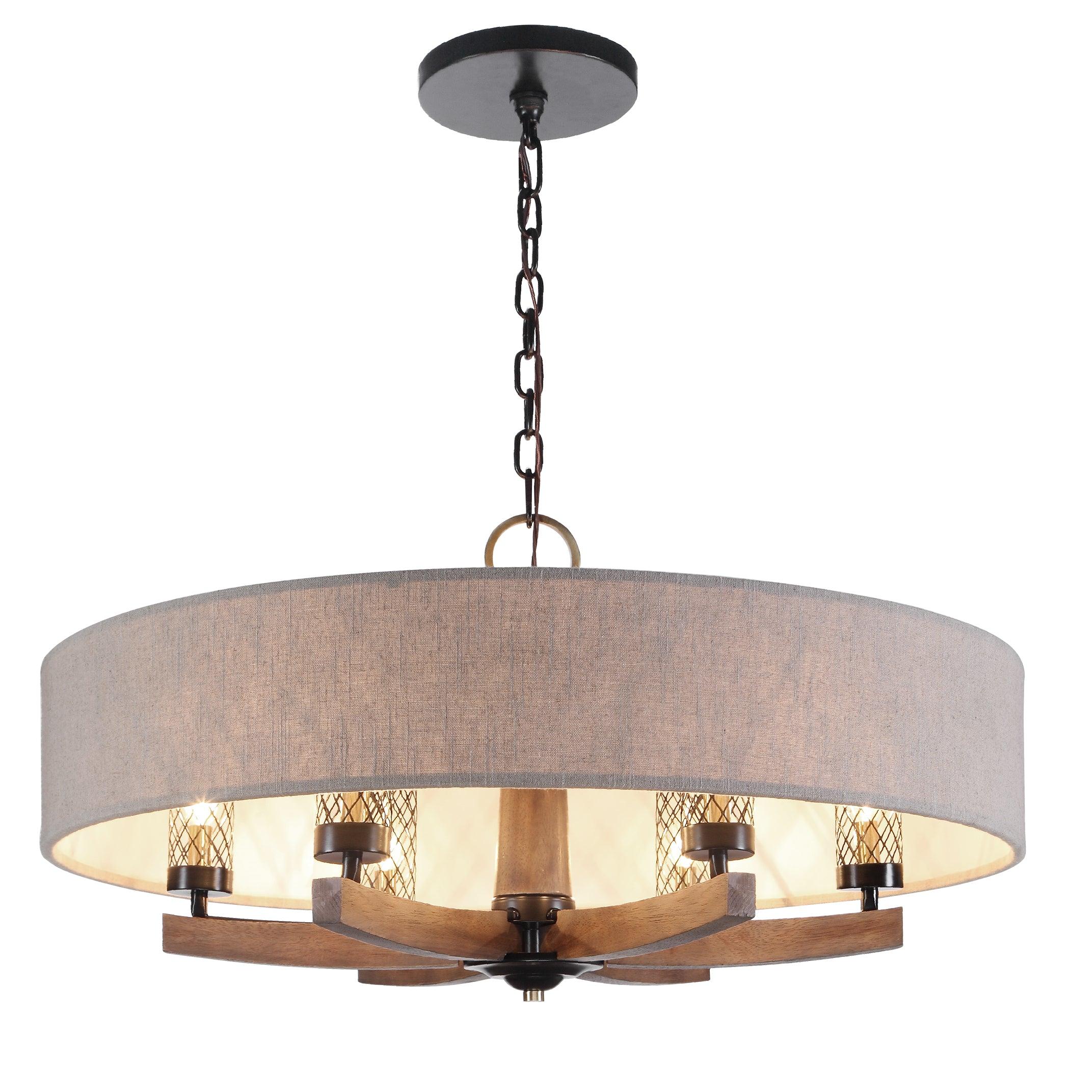 WOODALL 6 LIGHT DRUM CHANDELIER - Frankwebs
