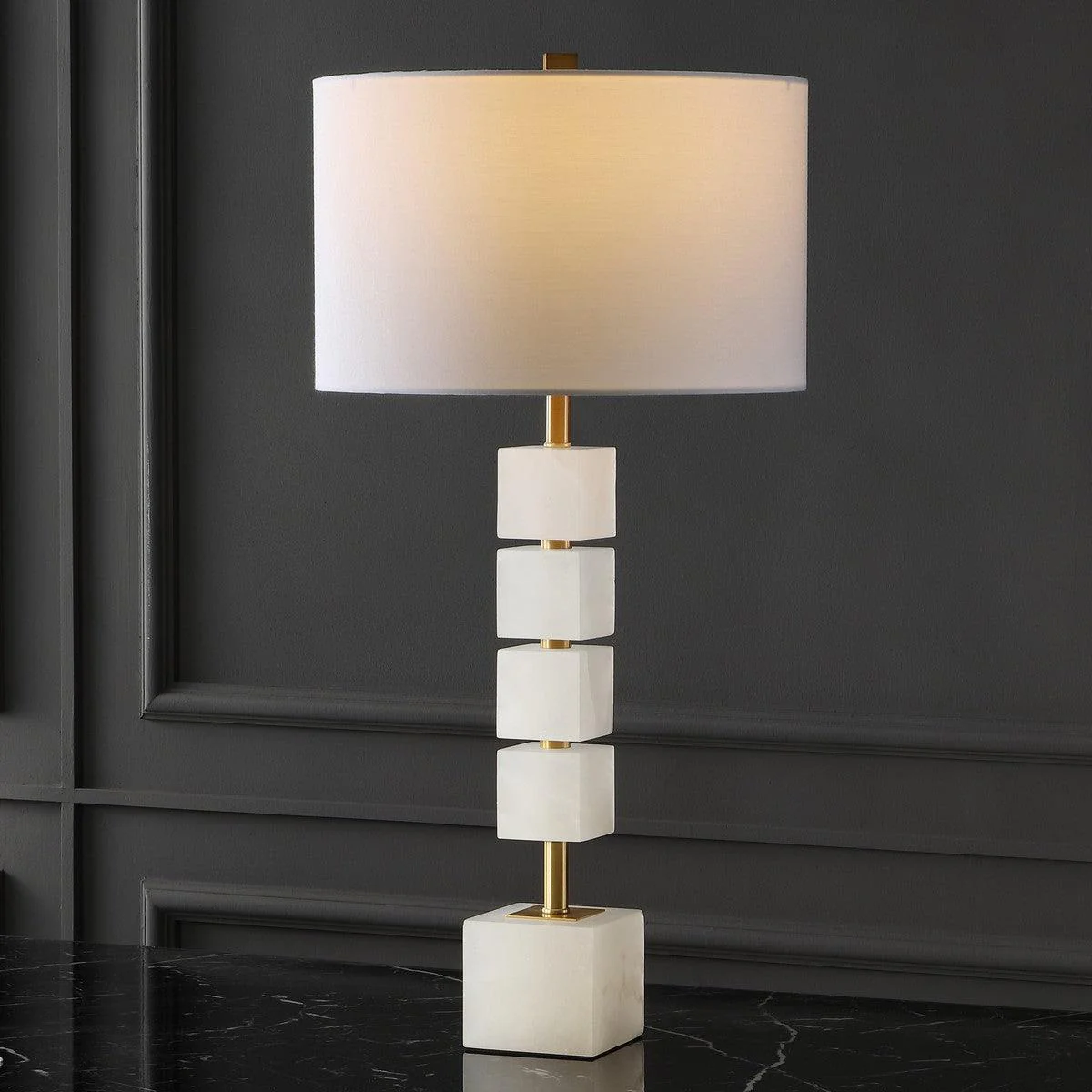 JOHNNY ALABASTER TABLE LAMP - Frankwebs