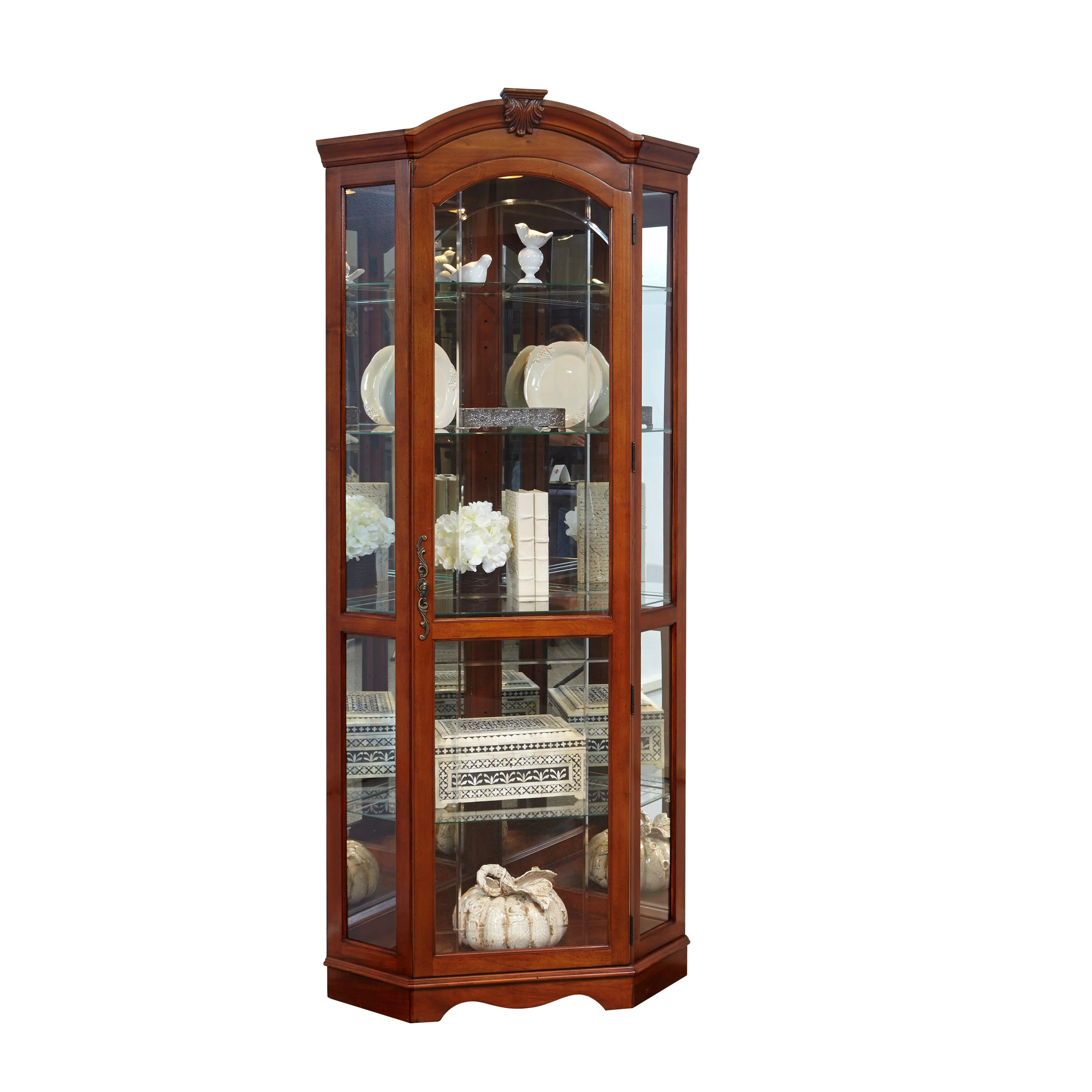 Mirrored Corner Curio Cabinet - Frankwebs