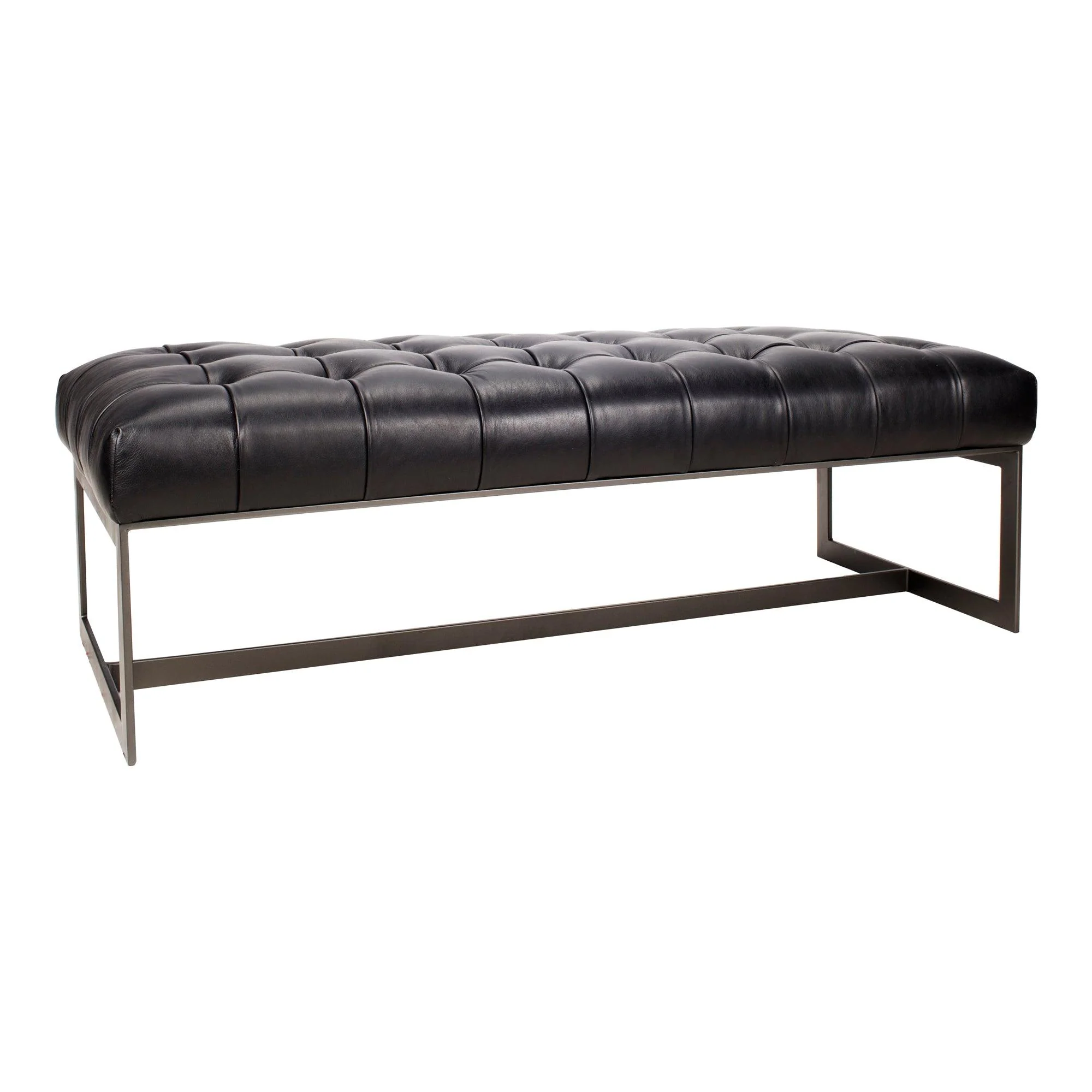 Wyatt Leather Bench Black - Frankwebs