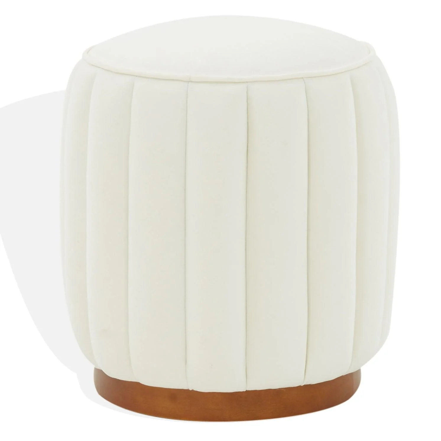 SHERRIE ROUND CHANNEL TUFTED OTTOMAN - Frankwebs