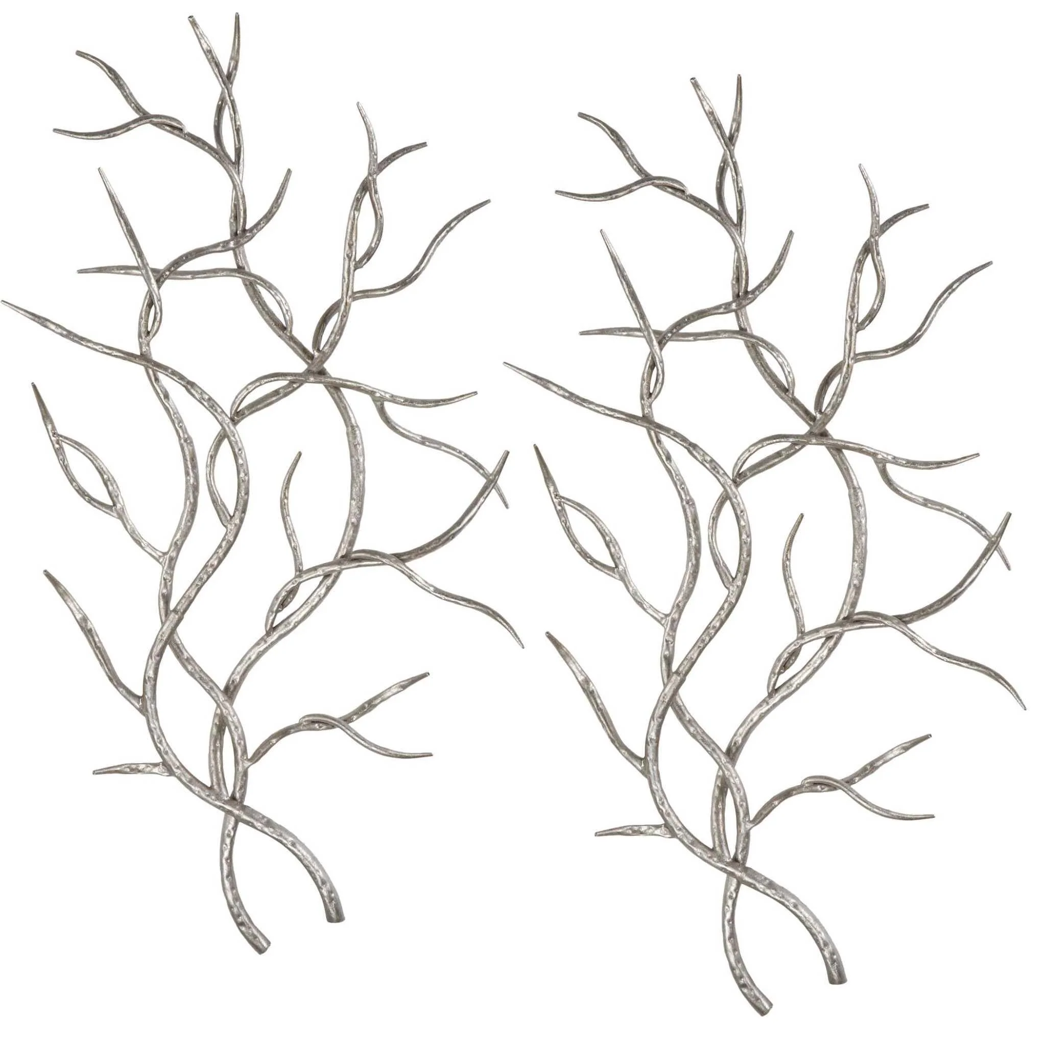 SILVER BRANCHES WALL ART SET OF 2 - Frankwebs