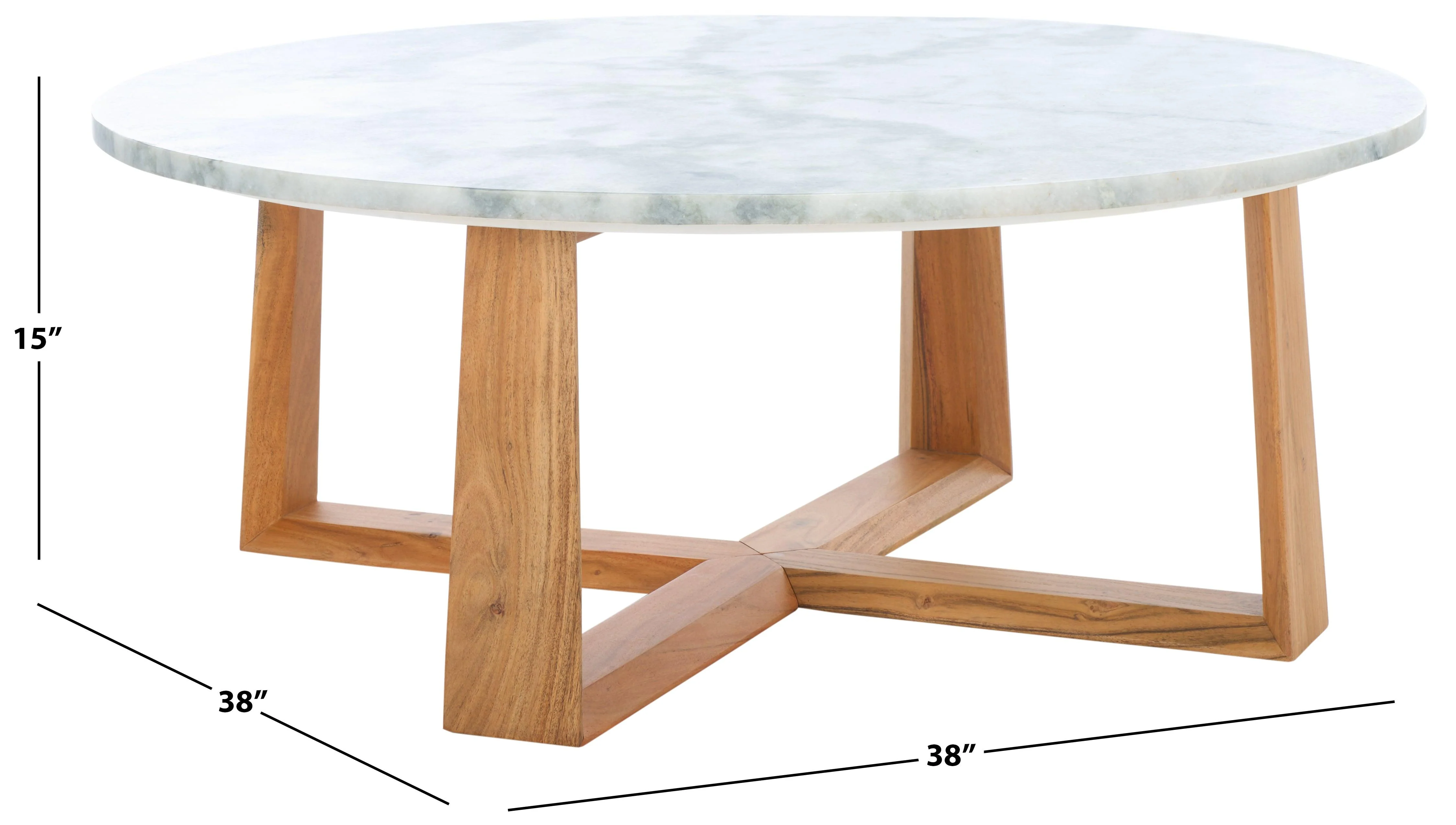 TRENTON ROUND MARBLE TOP COFFEE TABLE - Frankwebs
