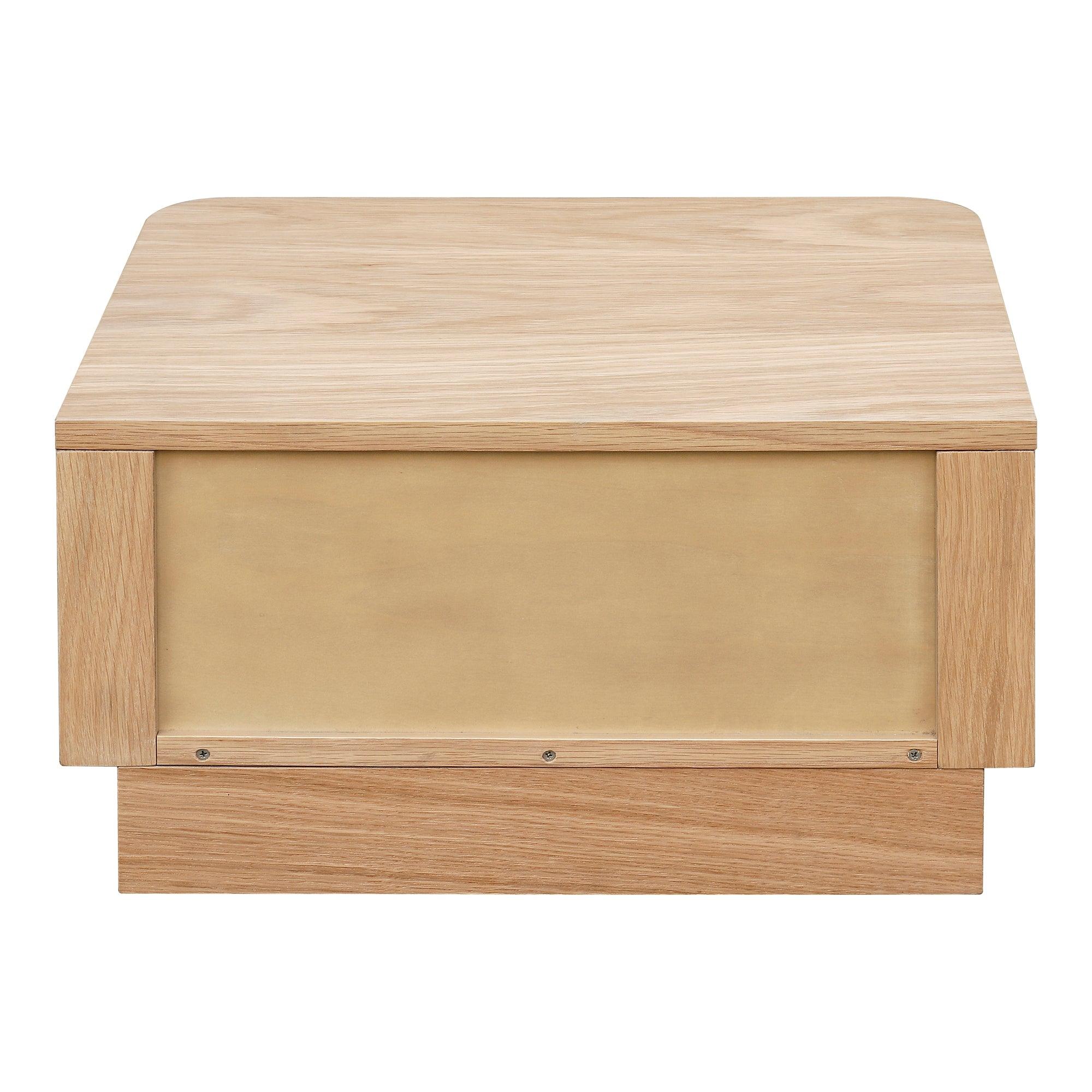 Round Off Nightstand Oak - Frankwebs