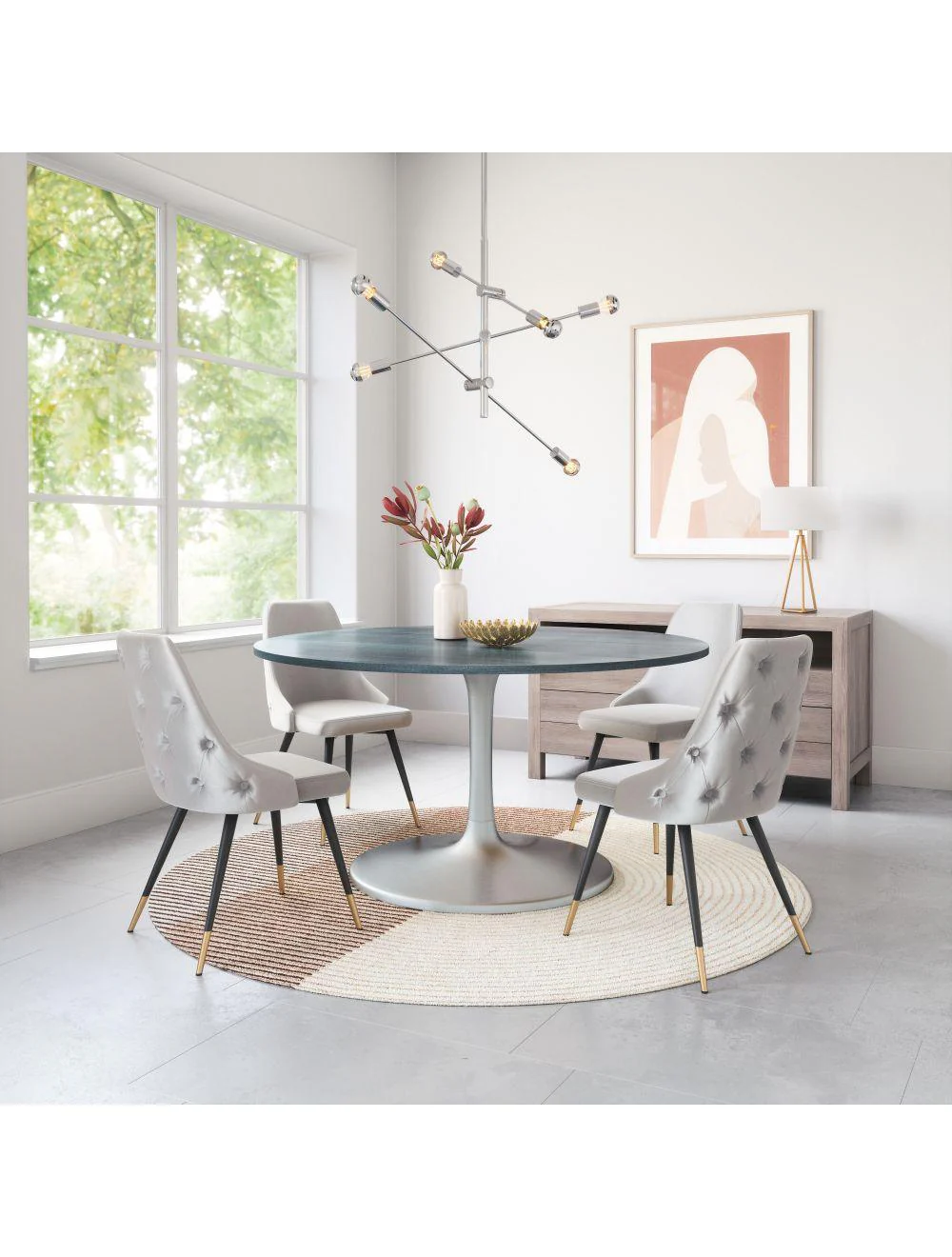 Piccolo Dining Chair (Set of 2) Gray - Frankwebs