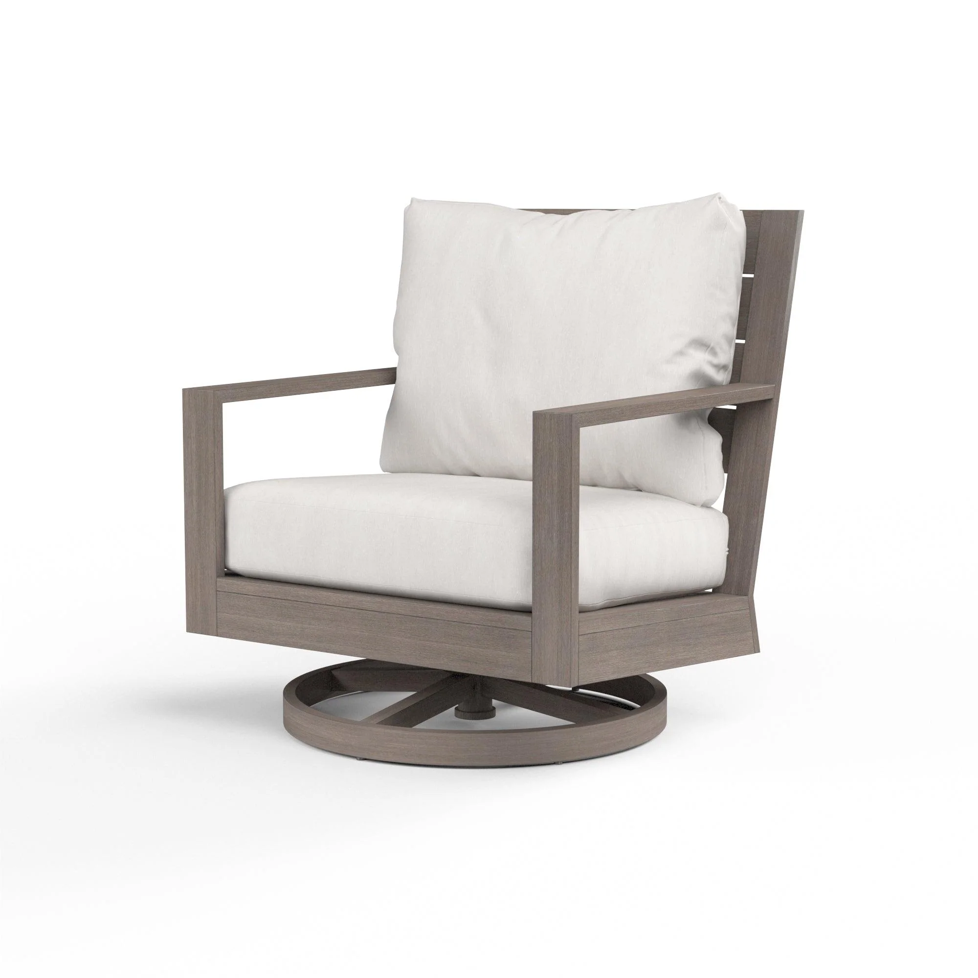 Laguna Swivel Club Rocker in Canvas Flax, No Welt - Frankwebs