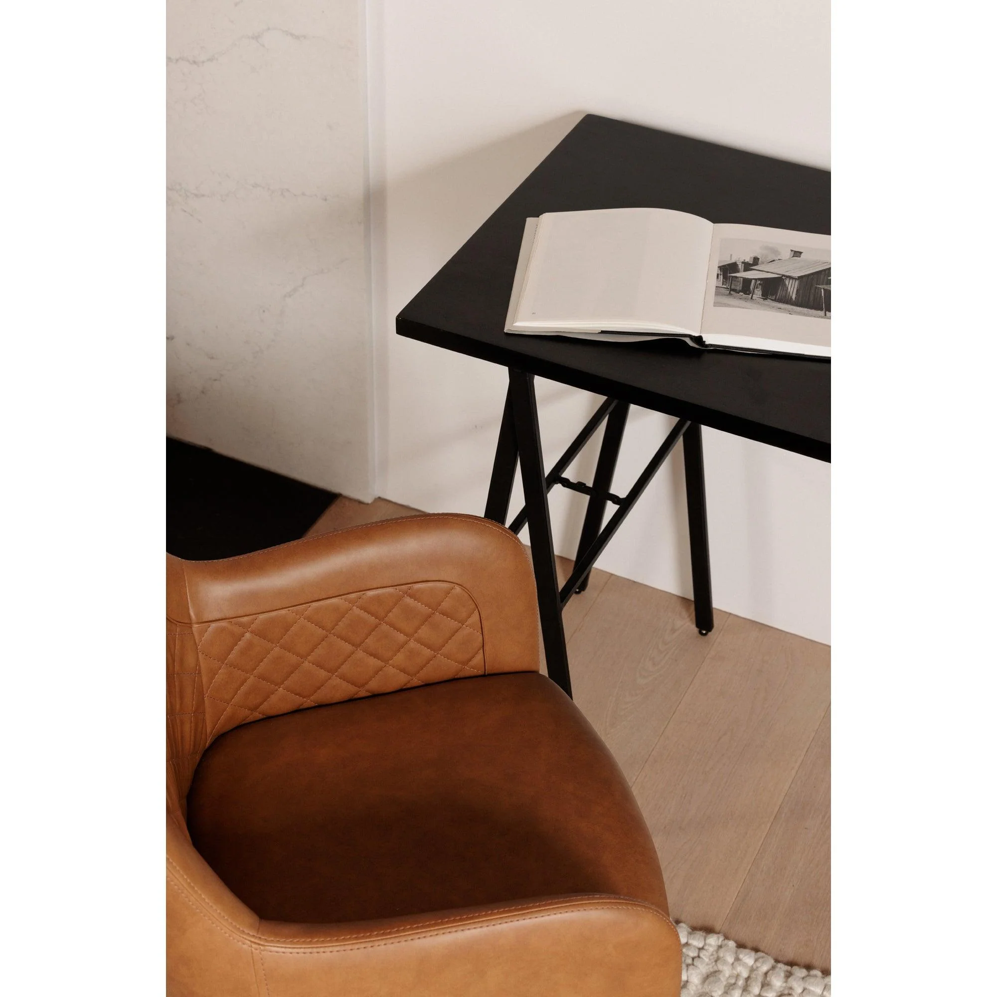 Cantata Dining Chair Tawny Vegan Leather - Set Of Two - Frankwebs