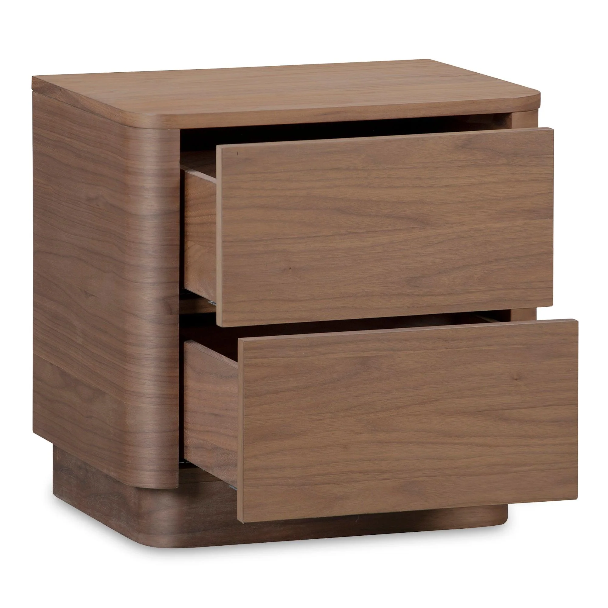 Round Off Tall Nightstand Walnut - Frankwebs