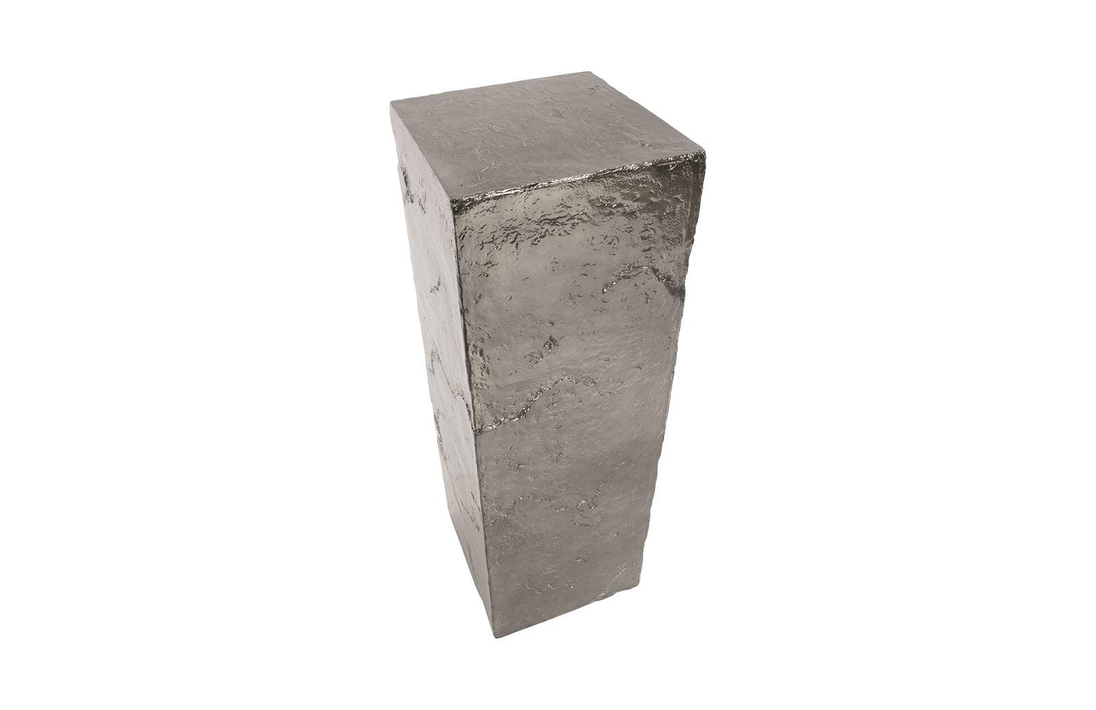 Slate Pedestal, Large, Liquid Silver - Frankwebs