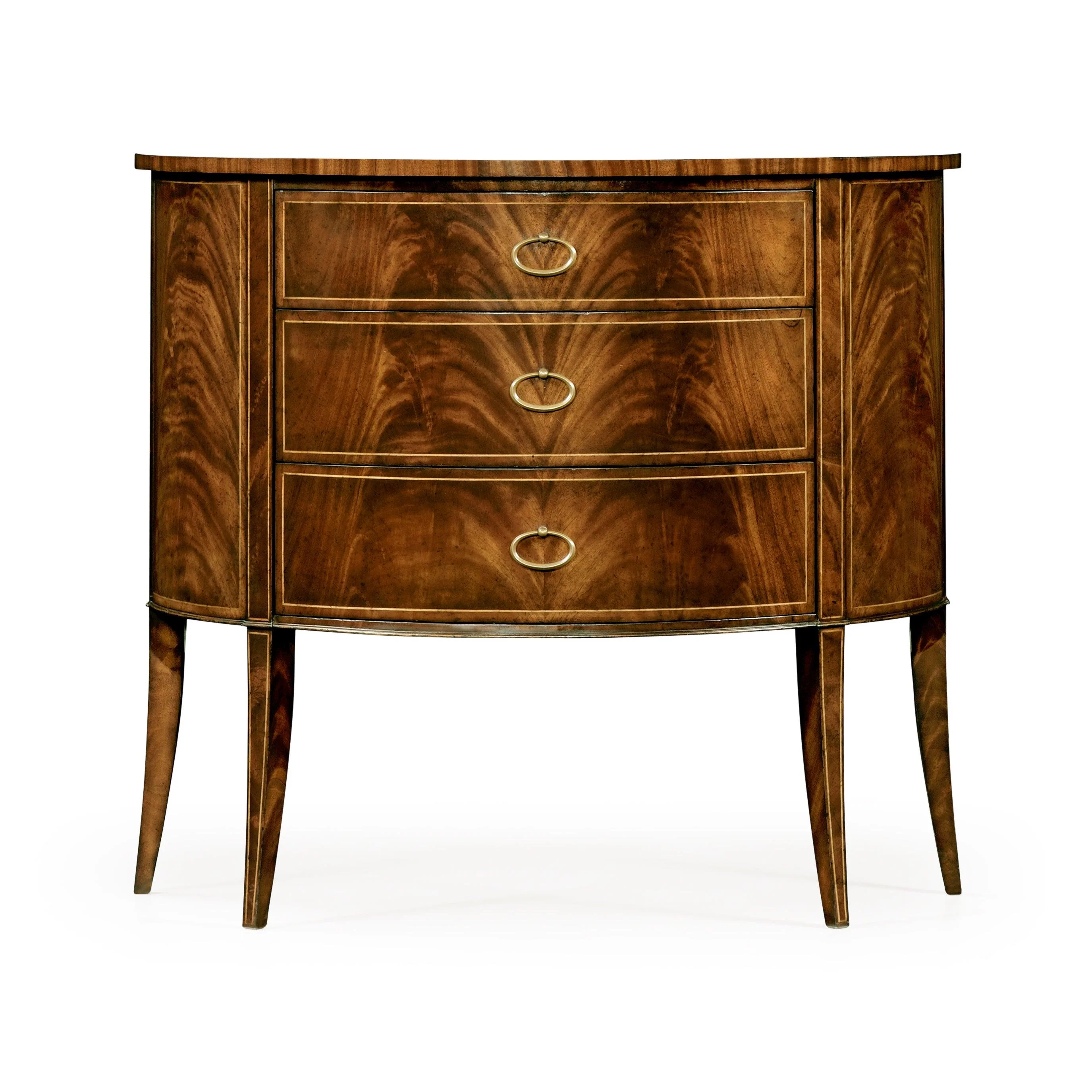 Knightsbridge Biedermeier Mahogany Demilune Cabinet - Frankwebs