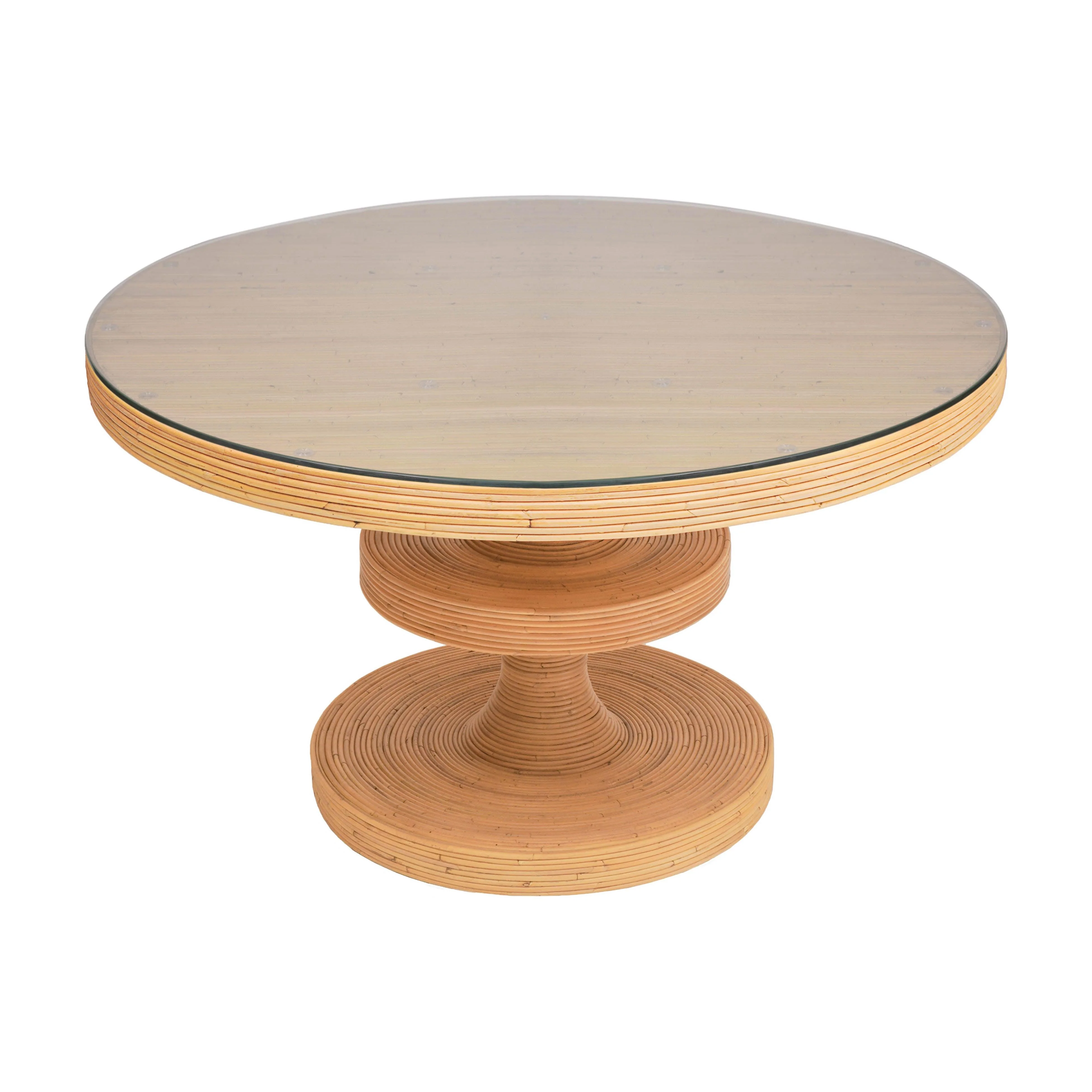 Apollonia Natural Rattan Round Dining Table - Frankwebs