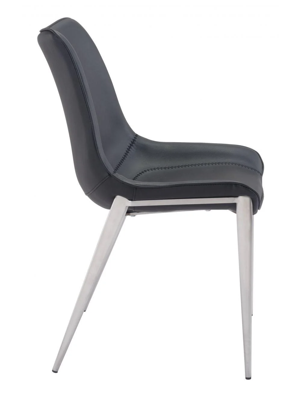 Magnus Dining Chair (Set of 2) Black & Silver - Frankwebs