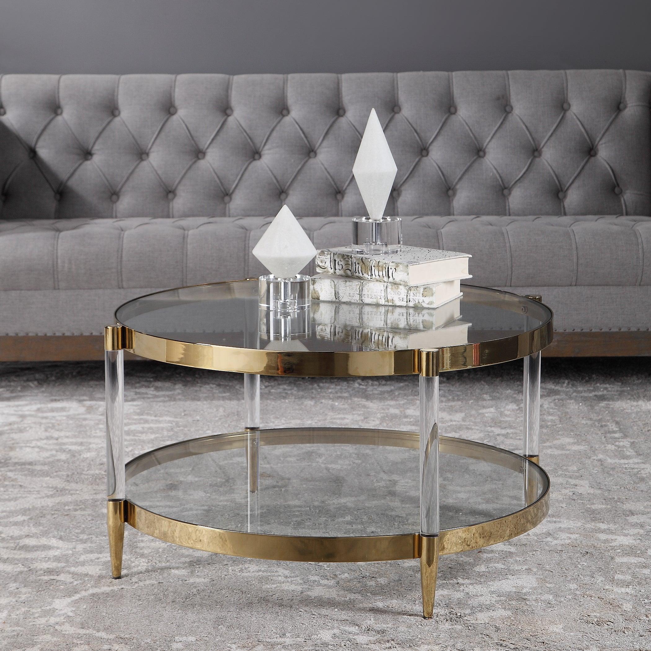 KELLEN GLASS COFFEE TABLE - Frankwebs