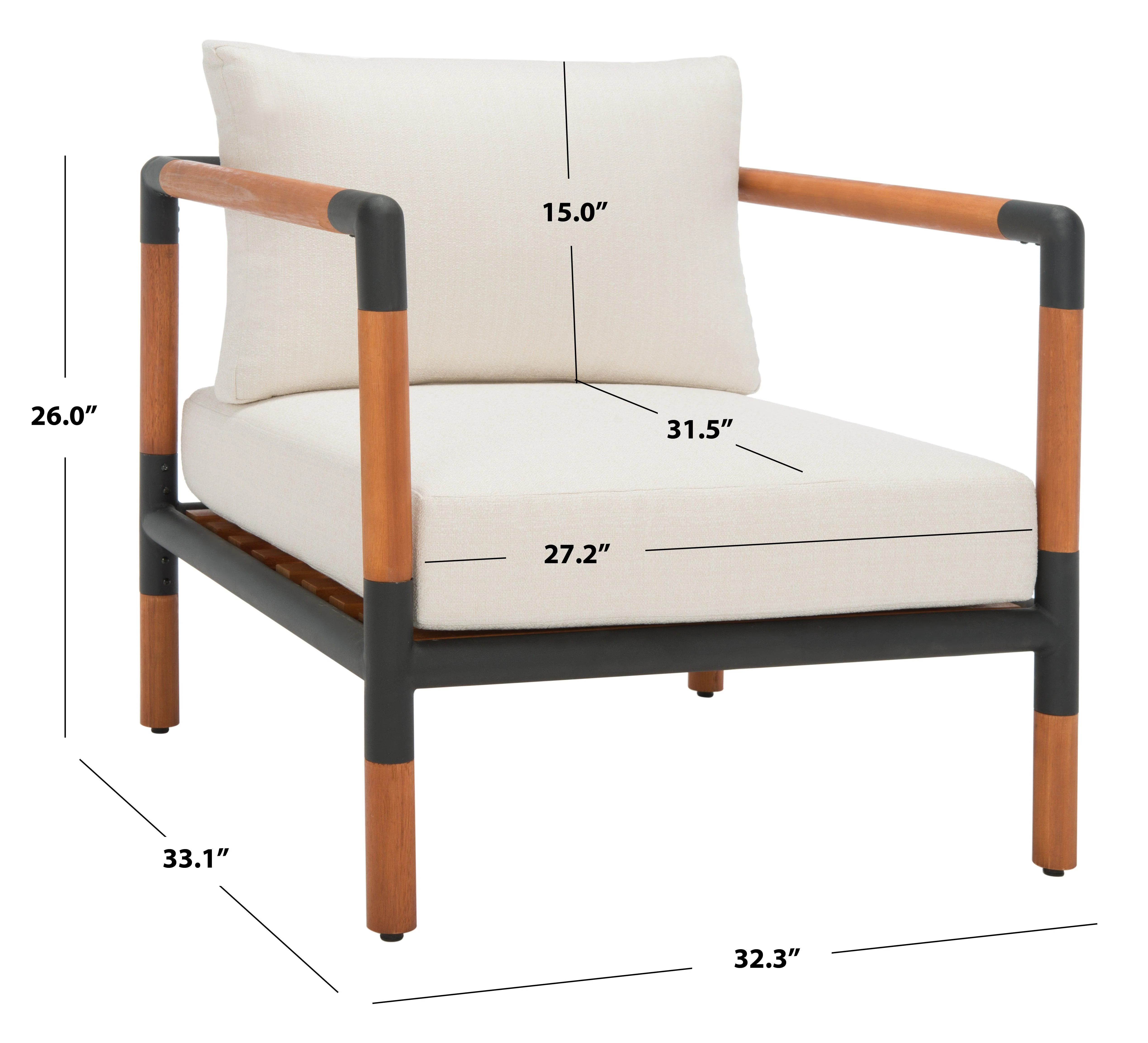 TOMMY METAL AND WOOD PATIO CHAIR - Frankwebs