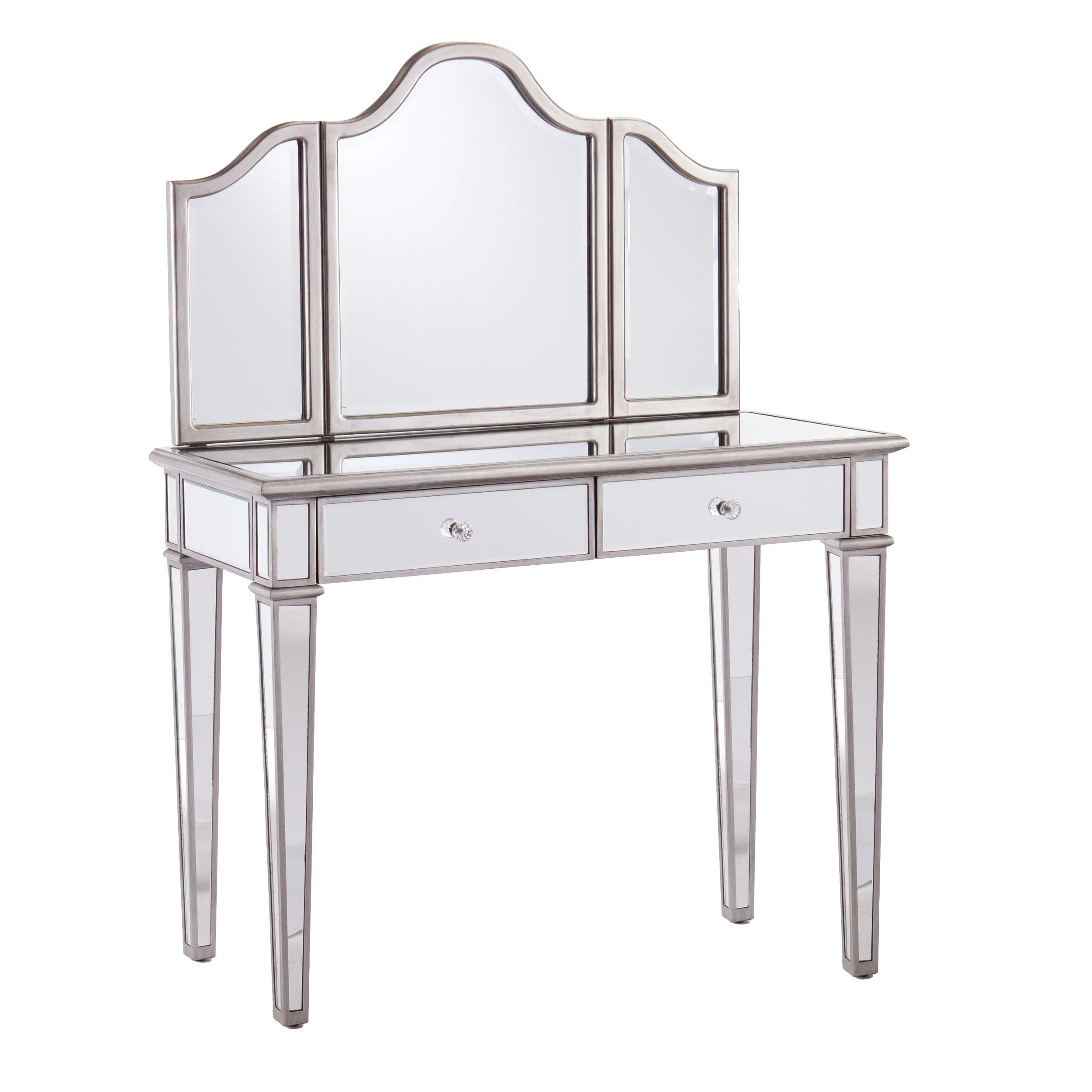 Kalla Mirrored Vanity Set w/ Storage – 2pc - Frankwebs